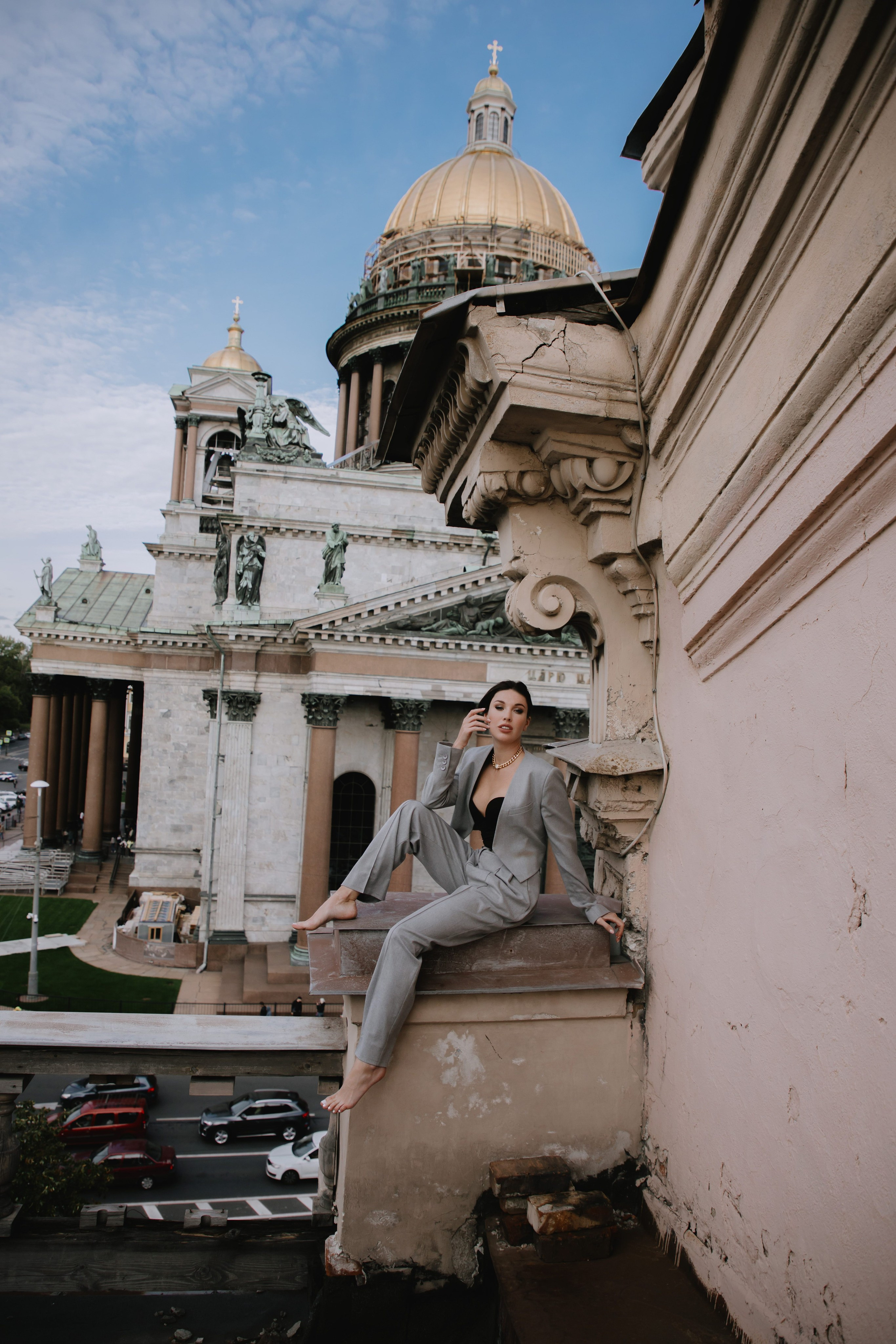 Вероника (съемка на крыше). Фотограф в Москве и Санкт-Петербурге Дарина