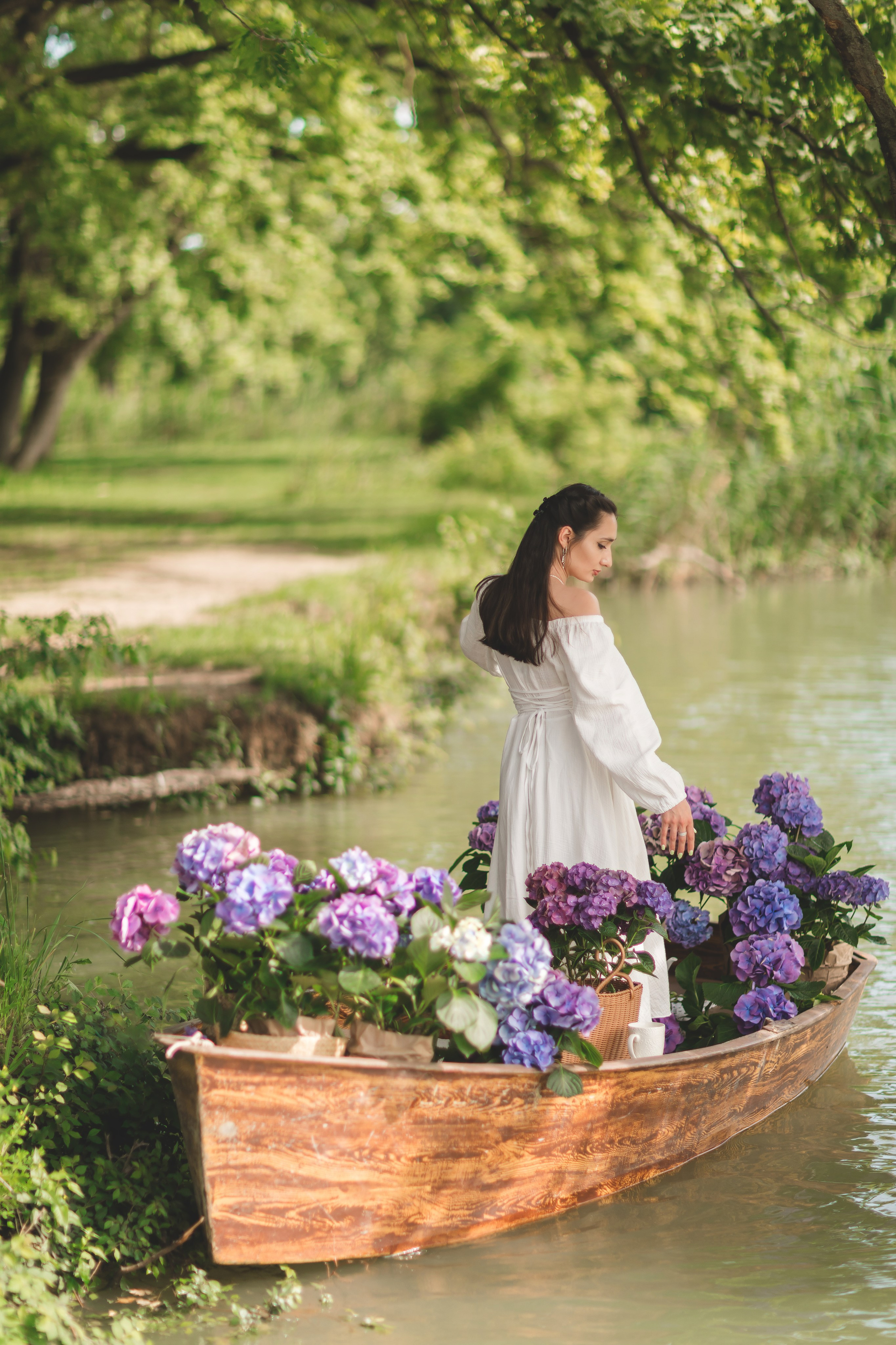 Лодка с гортензией (25 апреля). Семейный и детский фотограф Краснодар Валерия Власенко