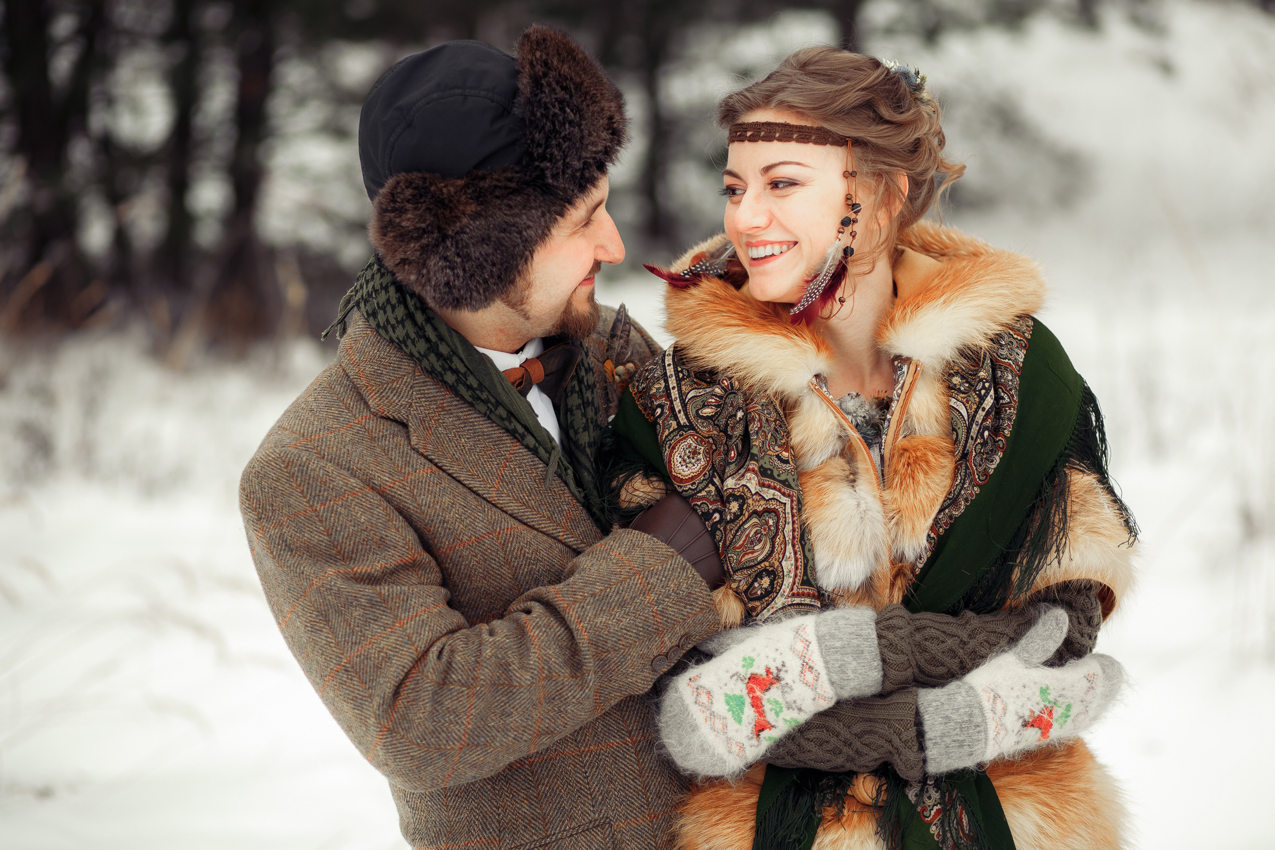Зимним днем. Свадебный фотограф Москва и МО