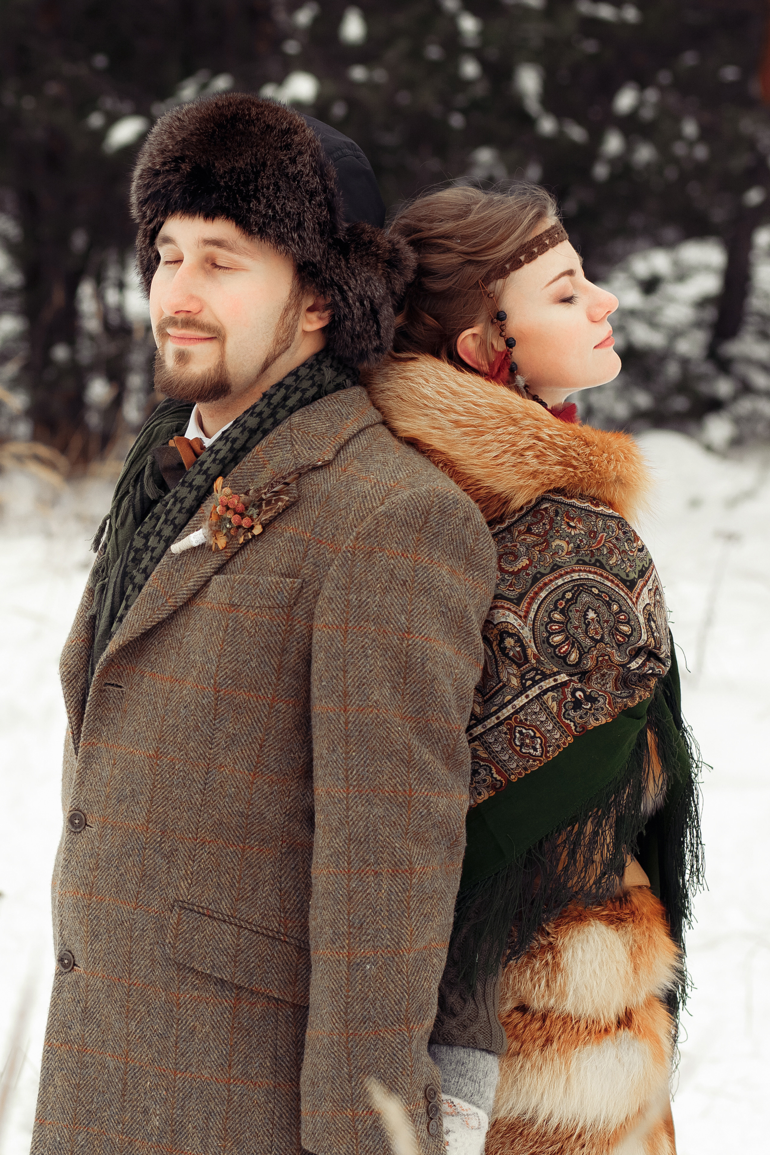 Зимним днем. Свадебный фотограф Москва и МО