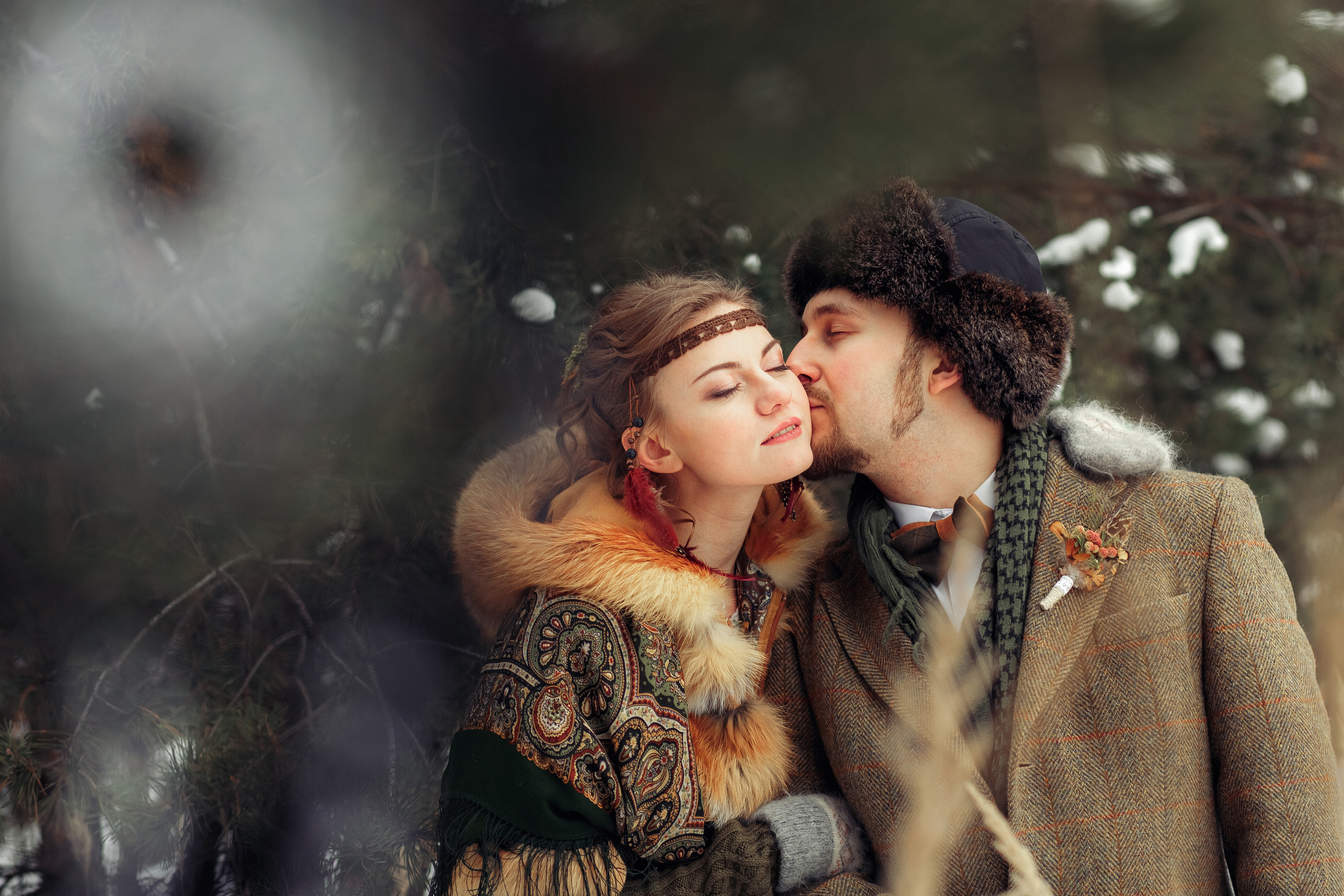 Зимним днем. Свадебный фотограф Москва и МО