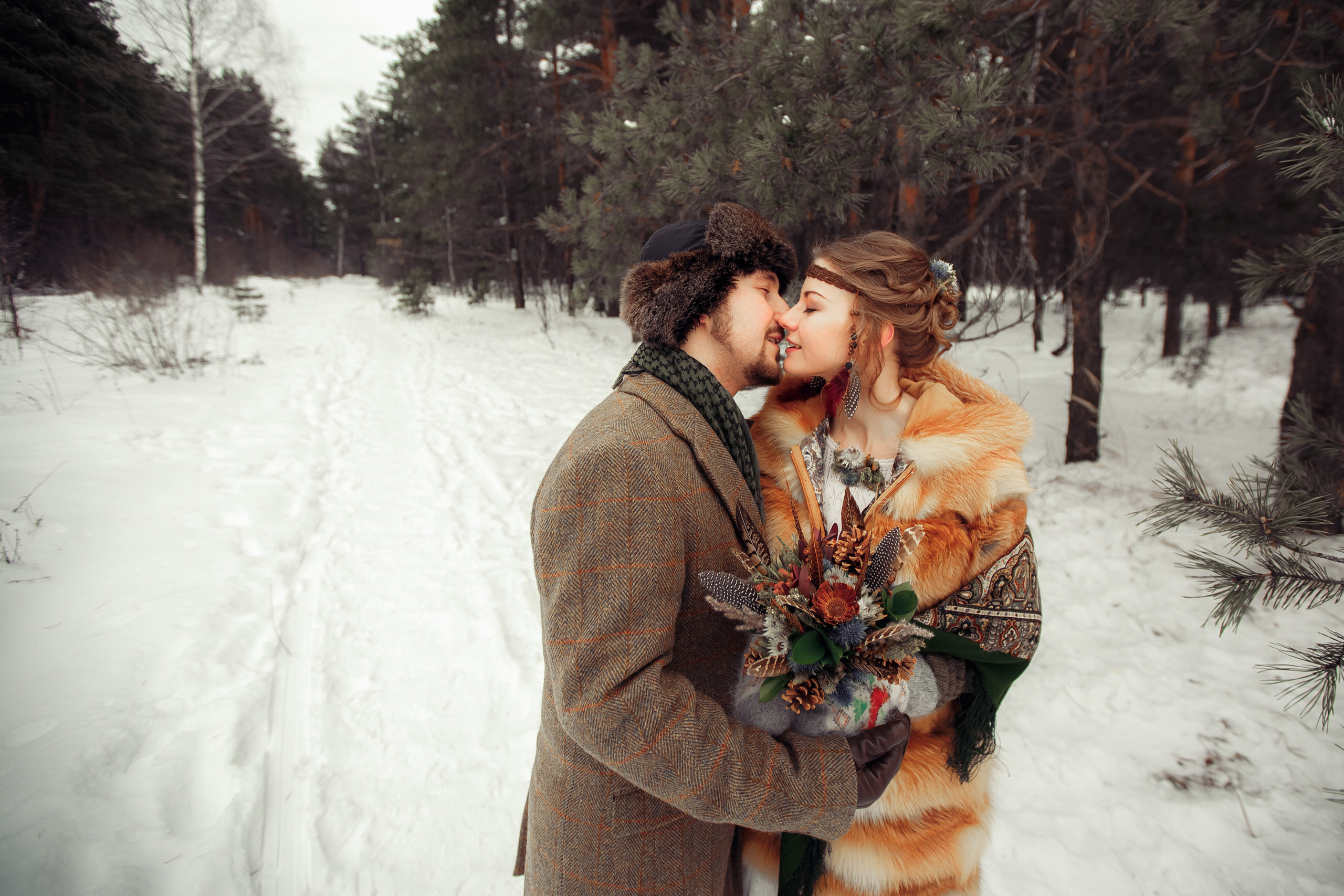 Зимним днем. Свадебный фотограф Москва и МО