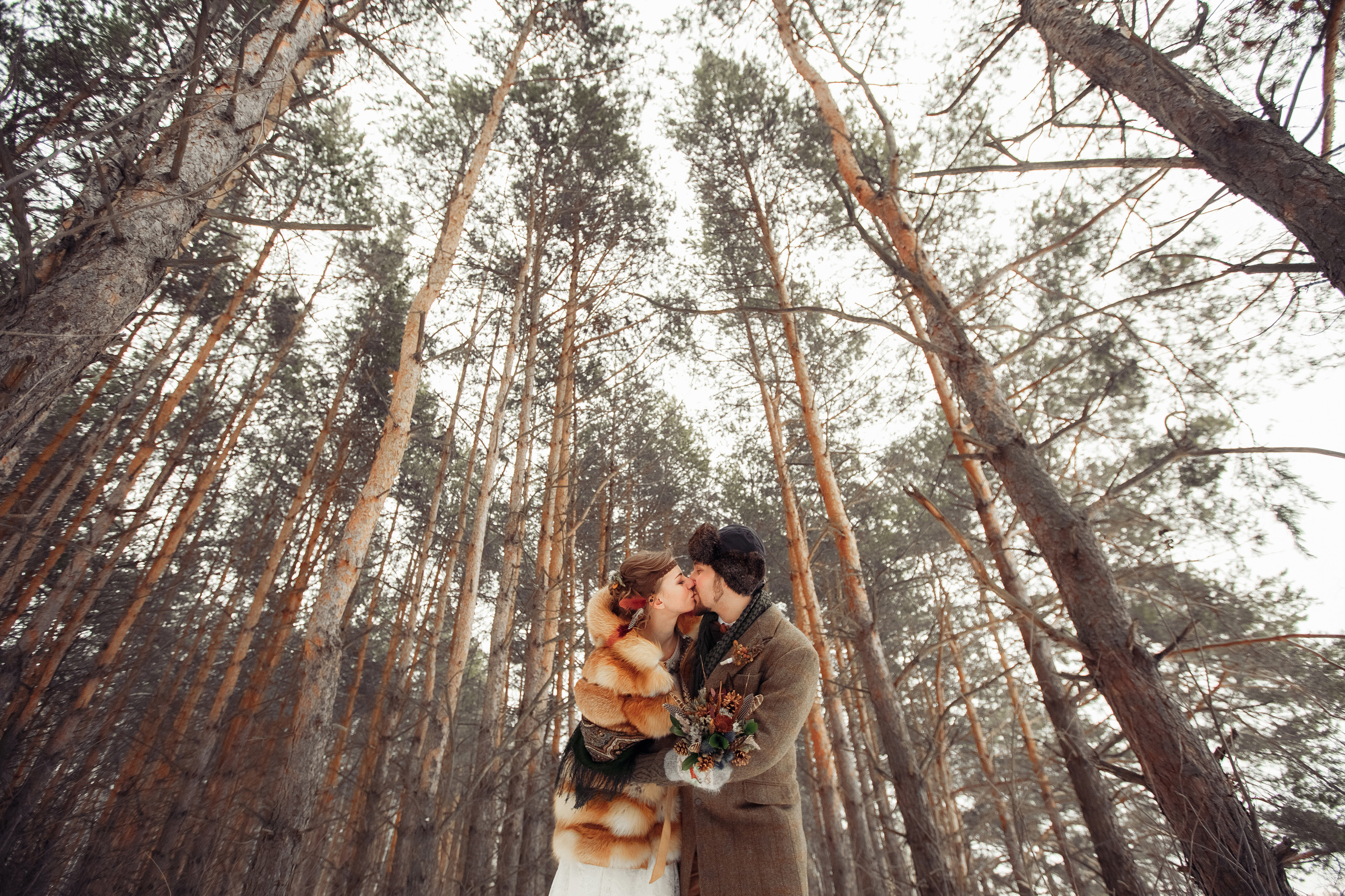 Зимним днем. Свадебный фотограф Москва и МО
