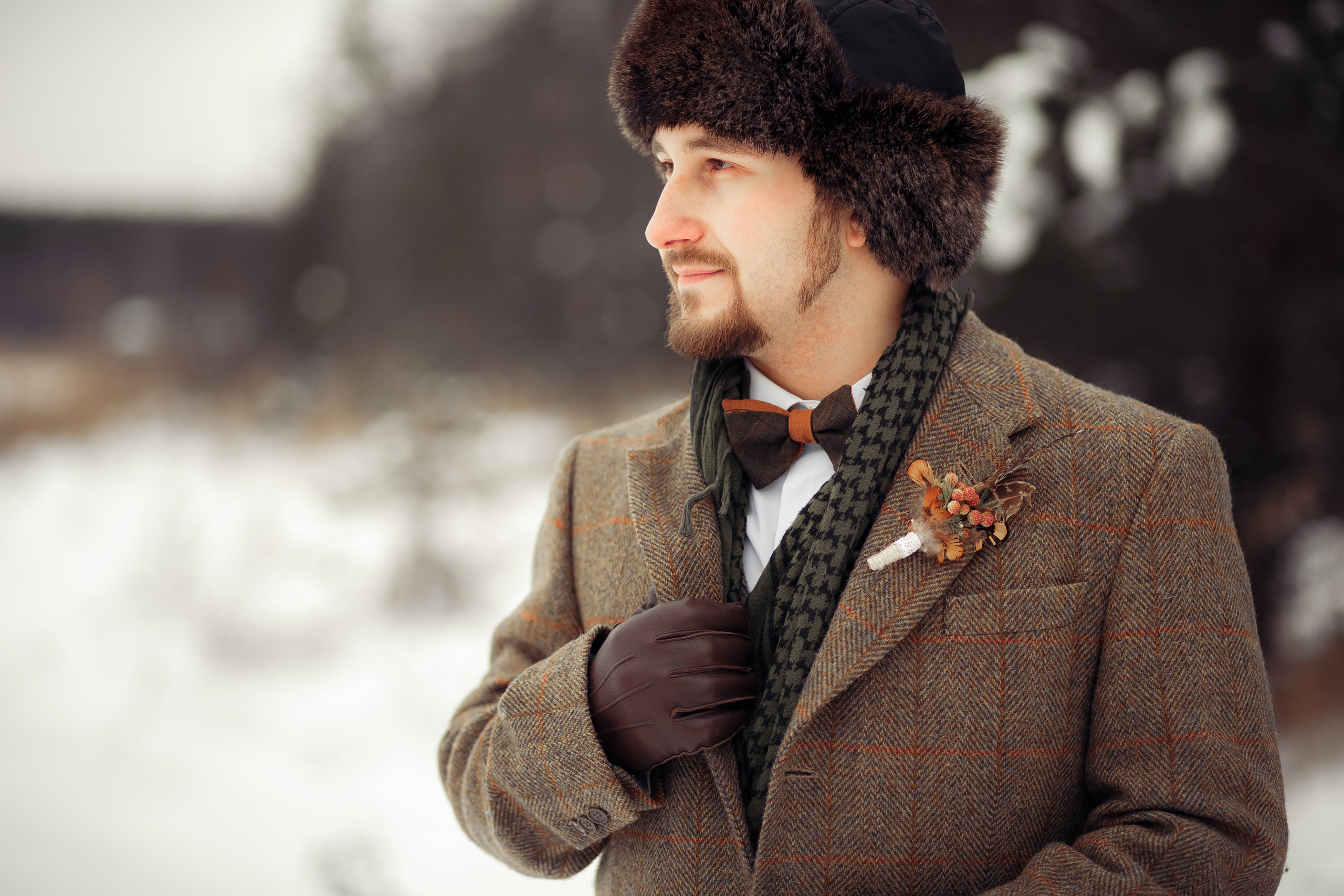 Зимним днем. Свадебный фотограф Москва и МО