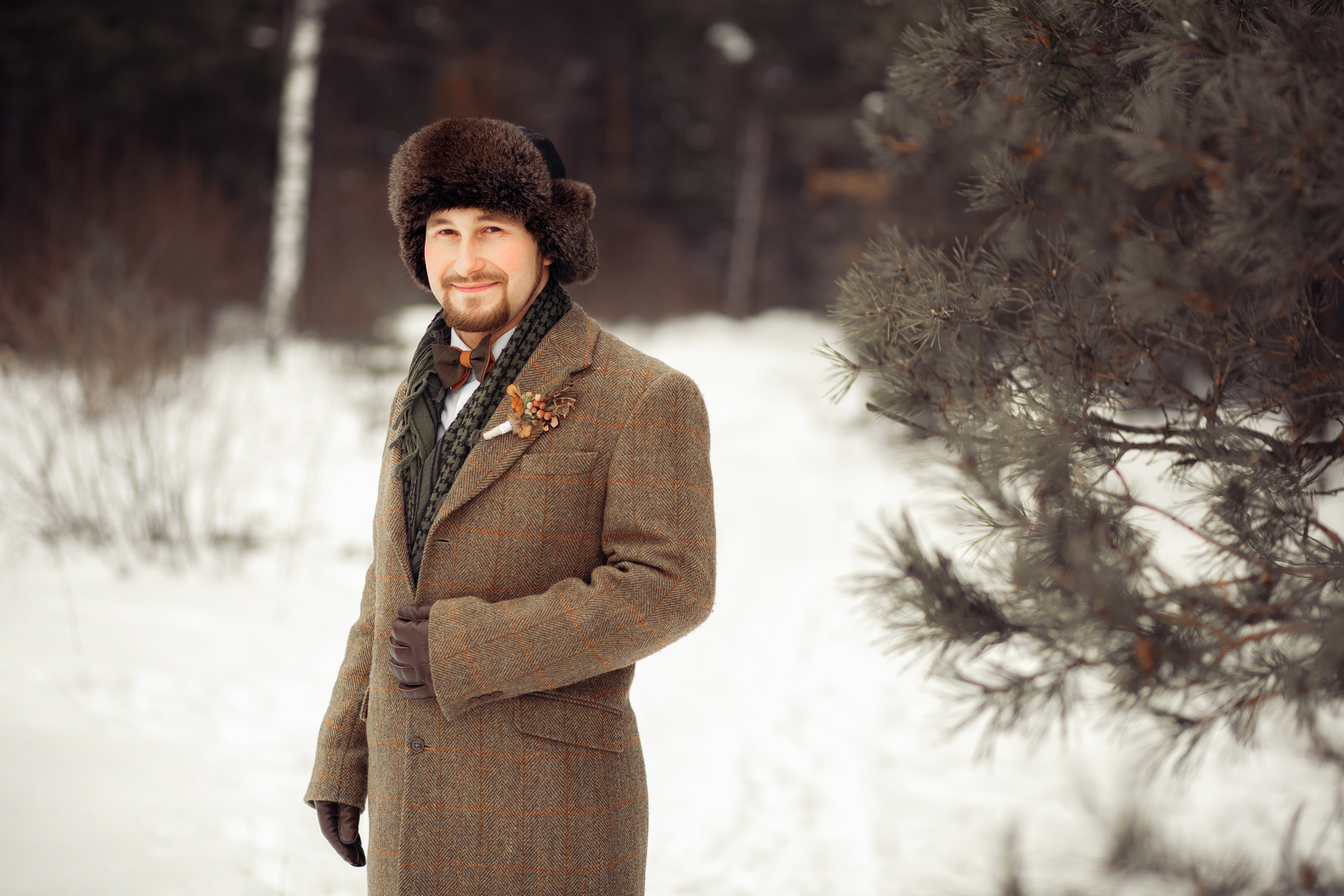 Зимним днем. Свадебный фотограф Москва и МО