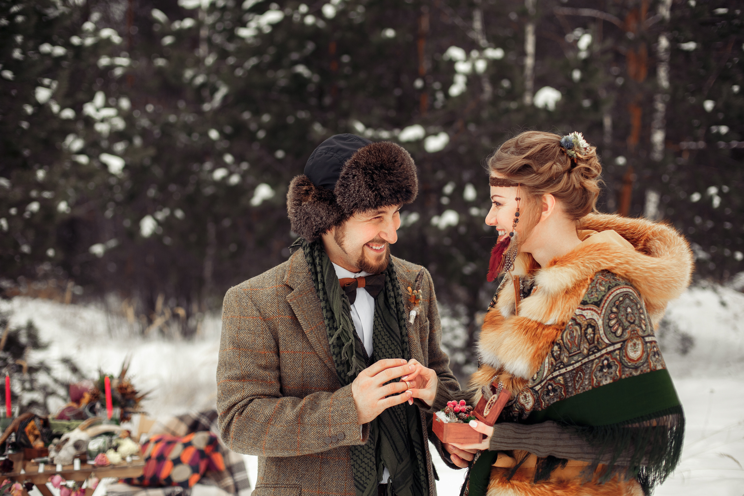 Зимним днем. Свадебный фотограф Москва и МО