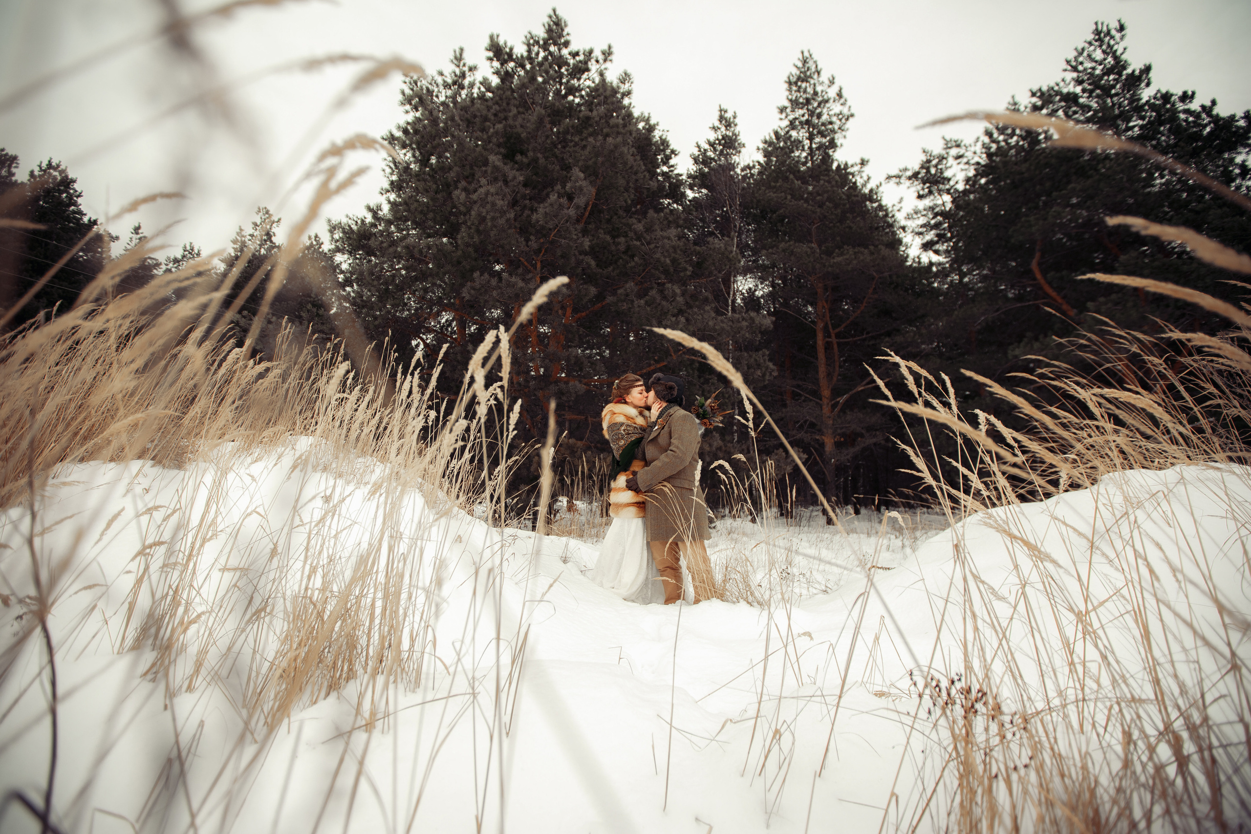 Зимним днем. Свадебный фотограф Москва и МО
