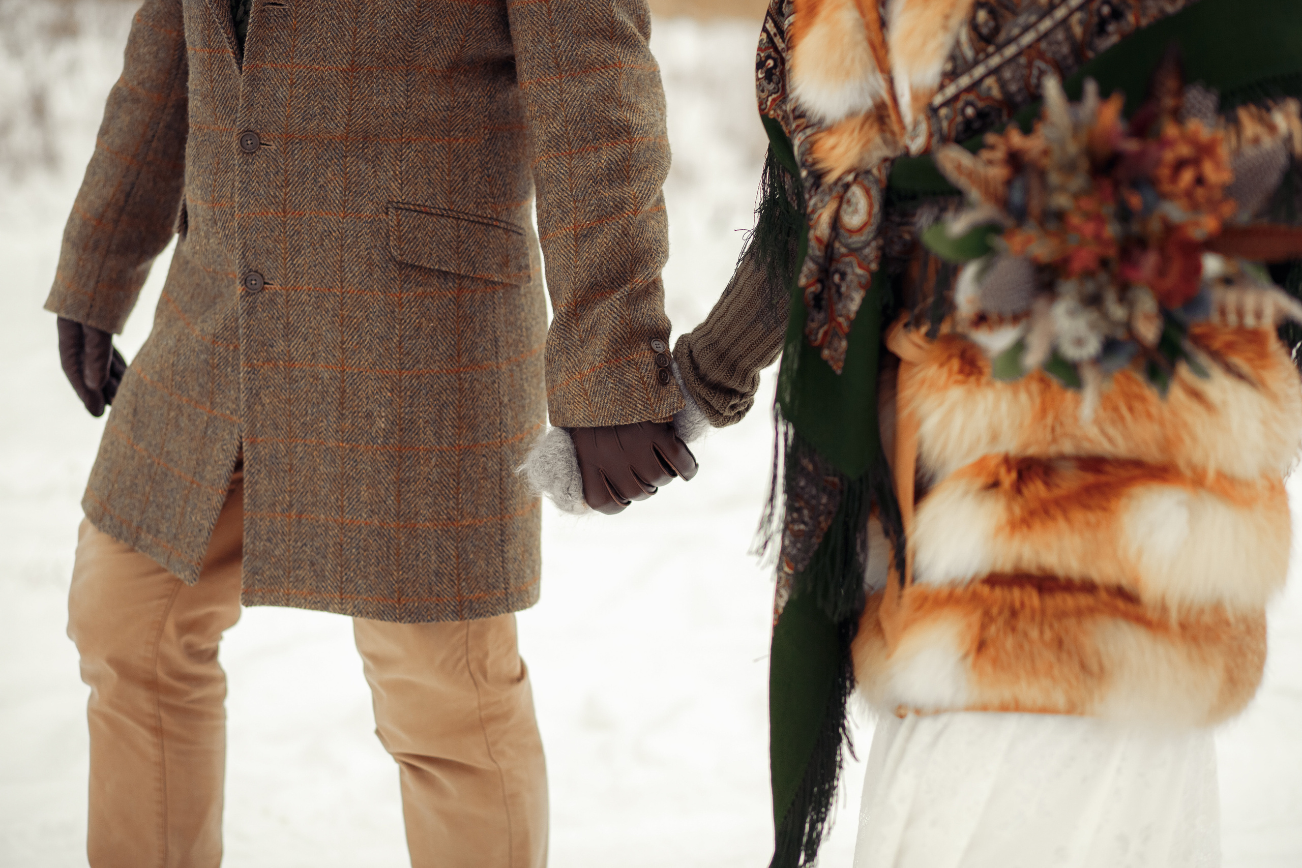 Зимним днем. Свадебный фотограф Москва и МО