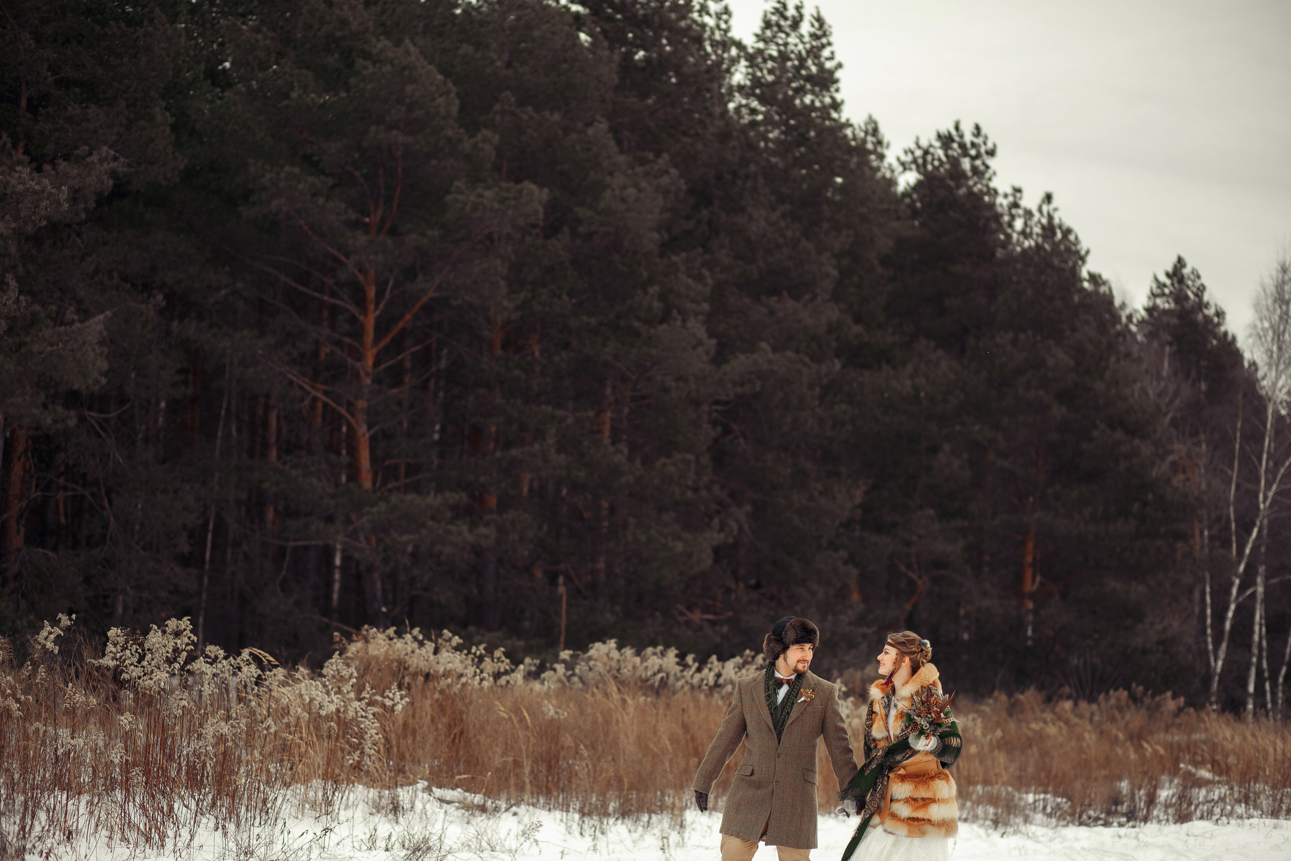 Зимним днем. Свадебный фотограф Москва и МО