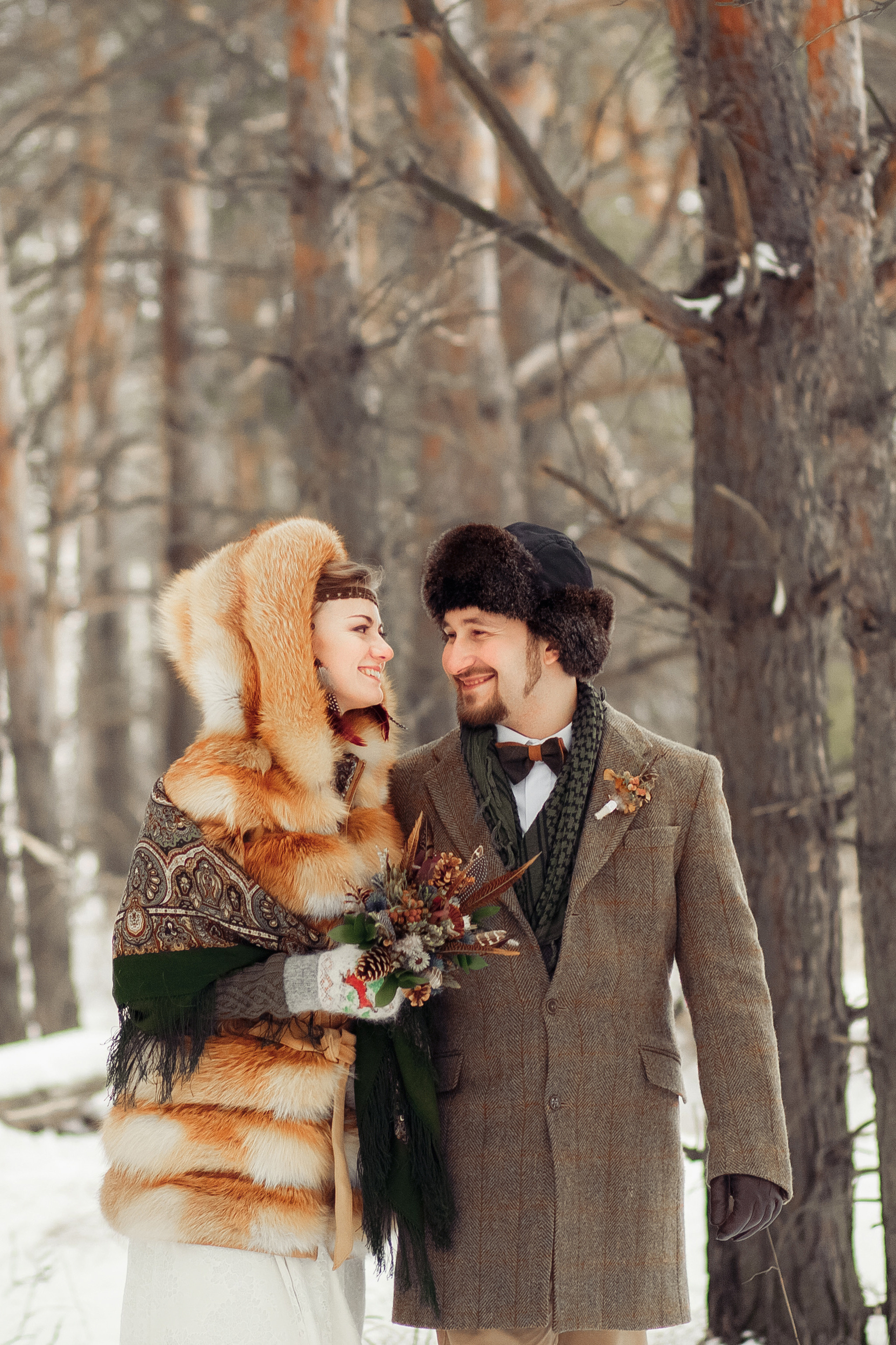 Зимним днем. Свадебный фотограф Москва и МО