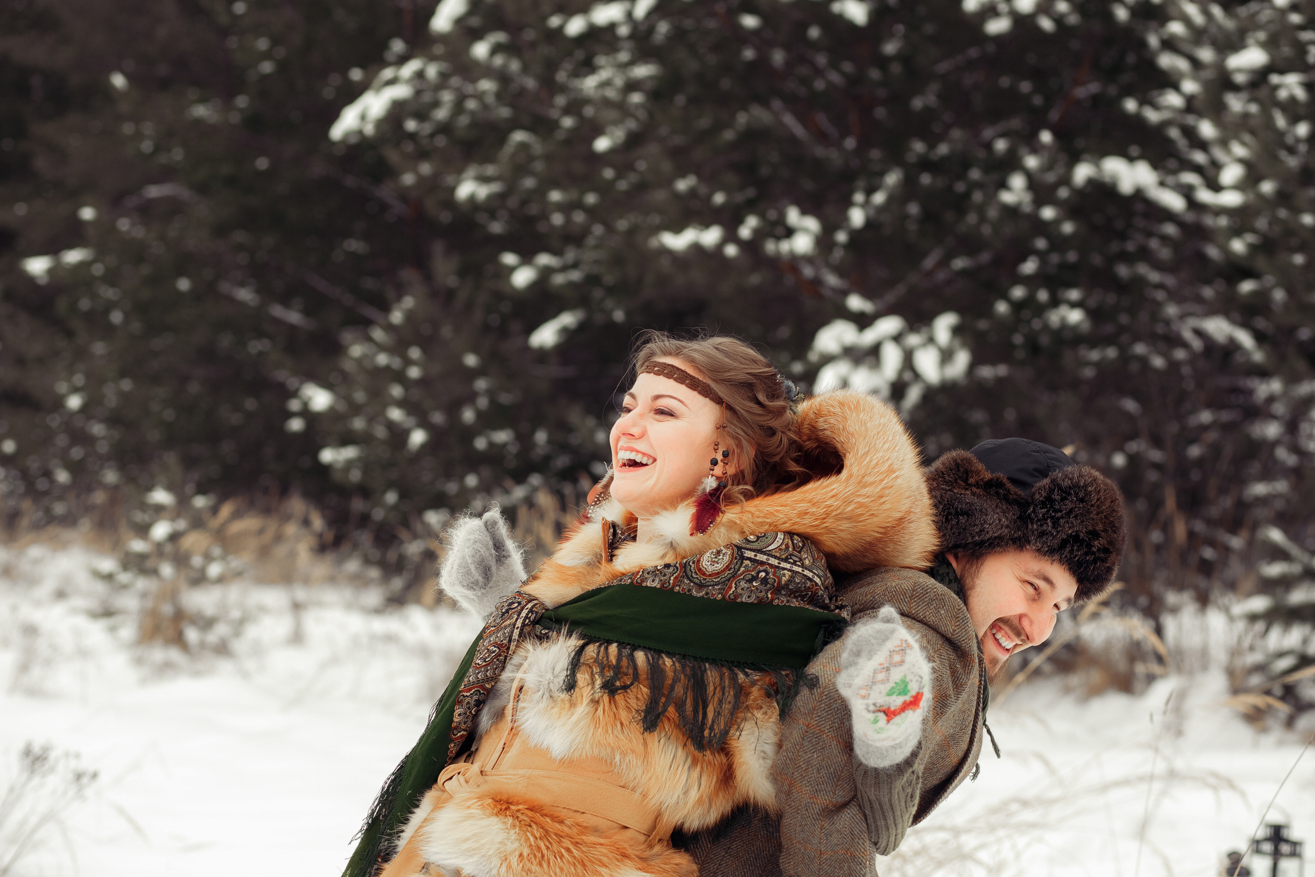 Зимним днем. Свадебный фотограф Москва и МО