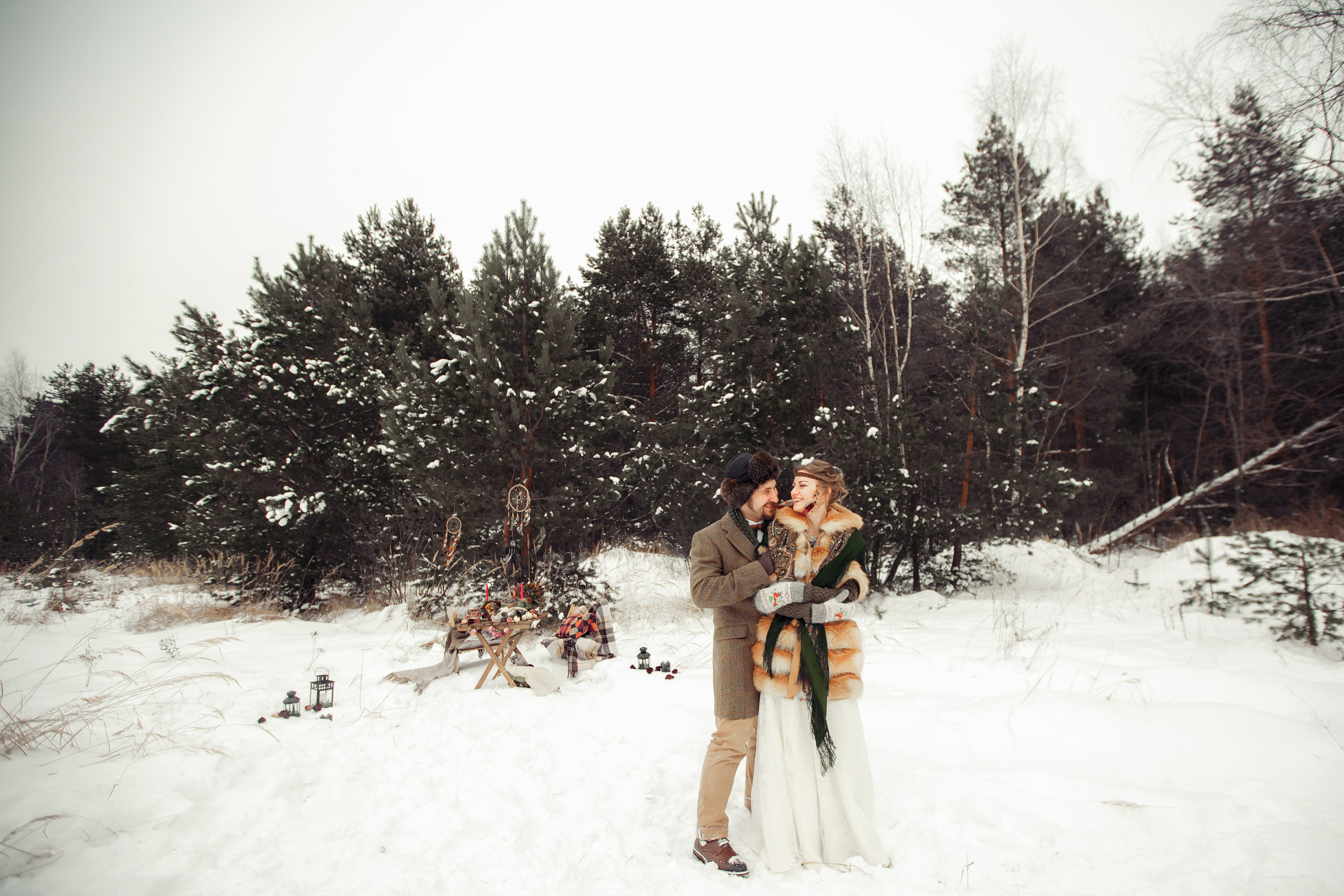 Зимним днем. Свадебный фотограф Москва и МО