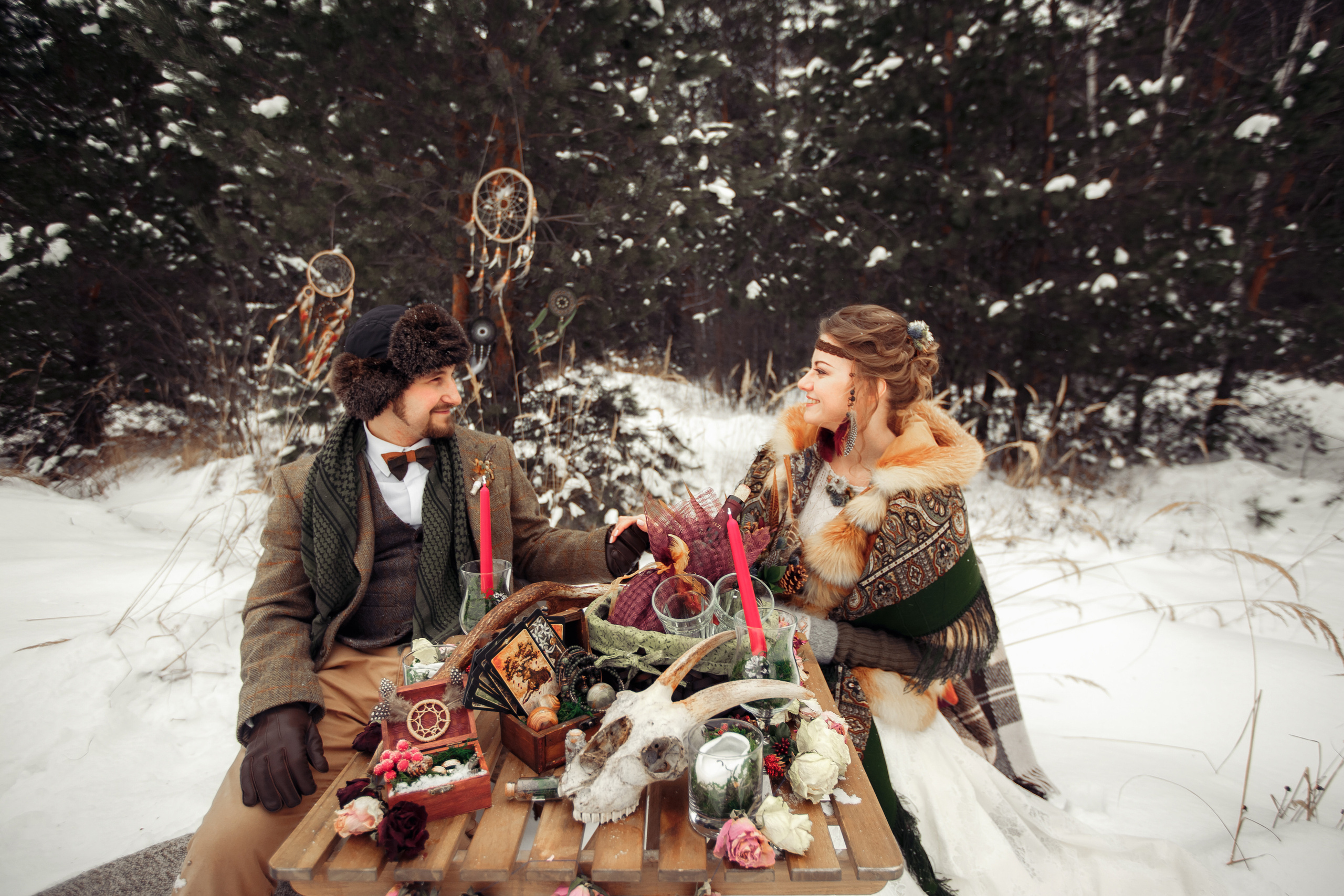 Зимним днем. Свадебный фотограф Москва и МО