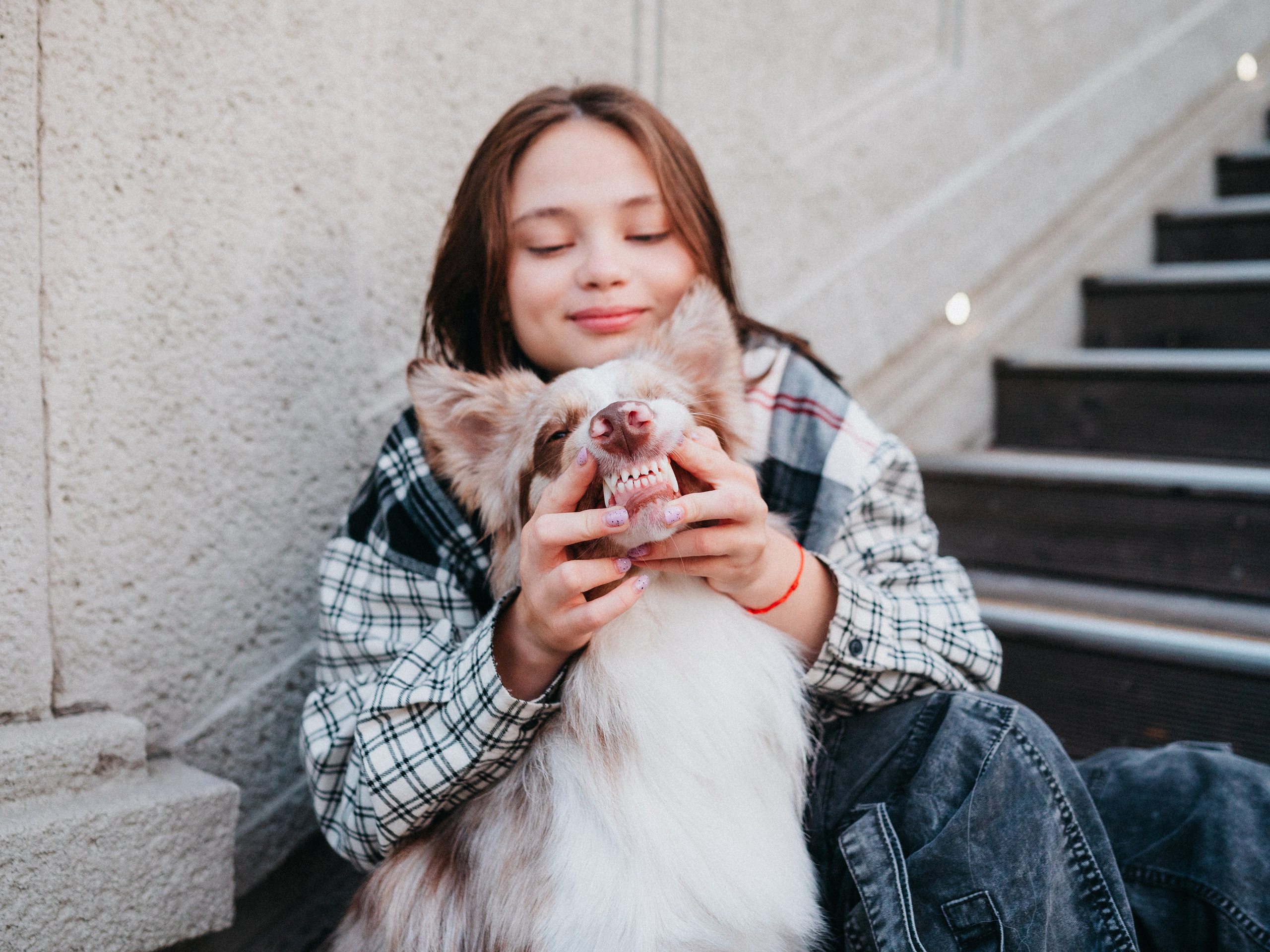 Аня и Деймон. Семейный фотограф анималист Ананьева Мария — Москва