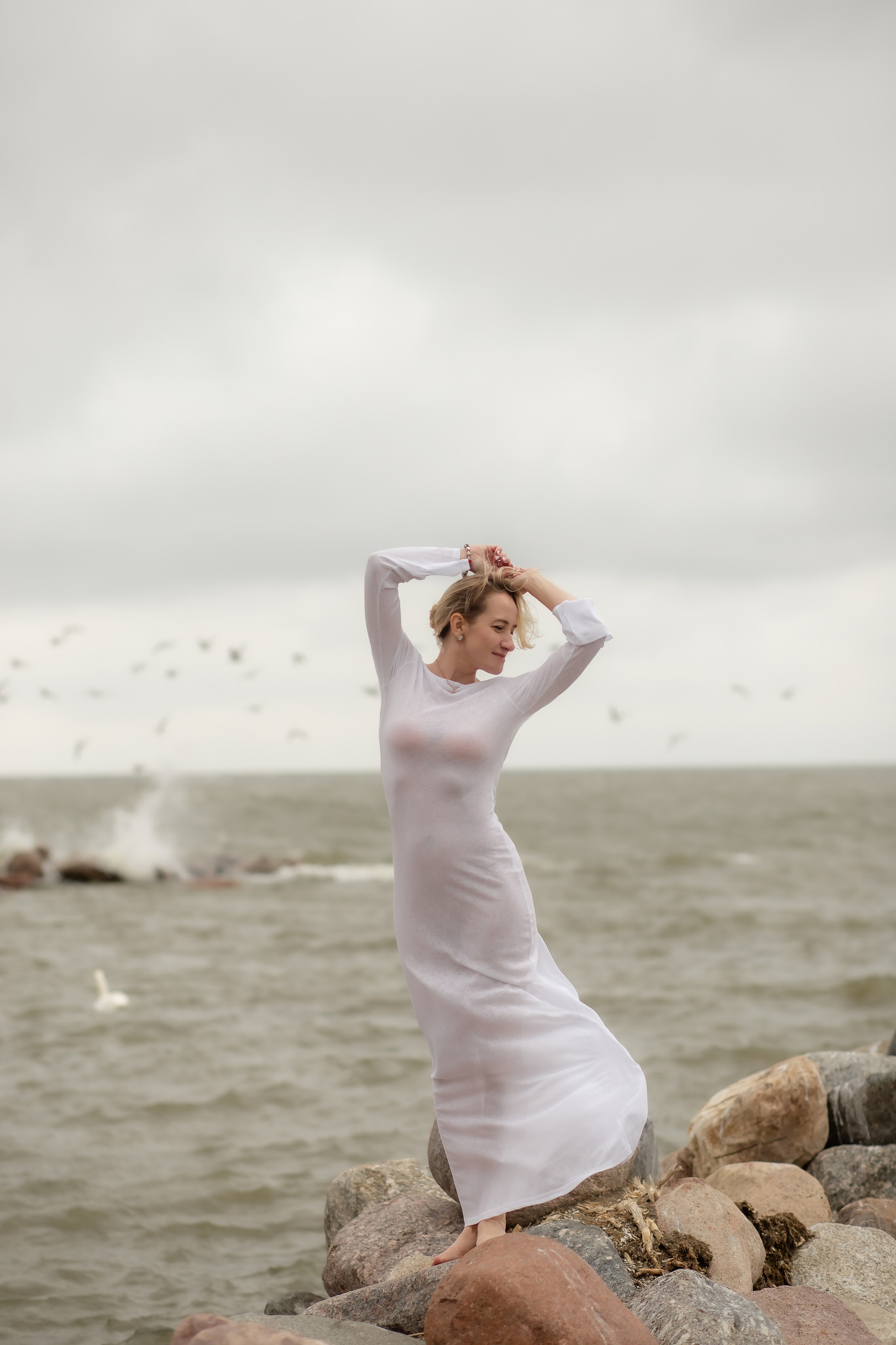 Катя. Маяк в Заливино. Фотограф в Калининграде Решетникова Алина
