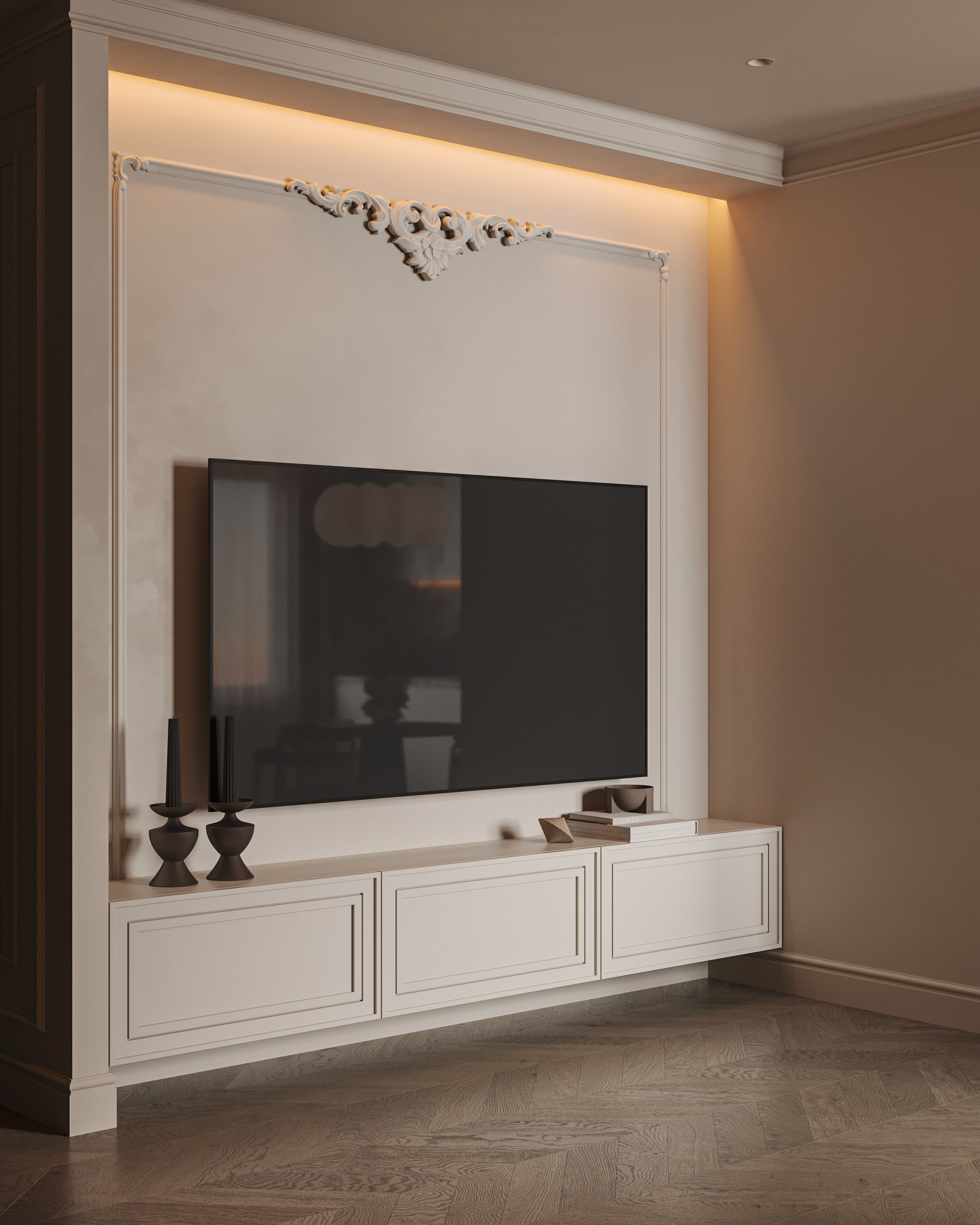 Кухня-гостиная ЖК «Континенталь». 3D визуализация интерьера Надежда Соколова