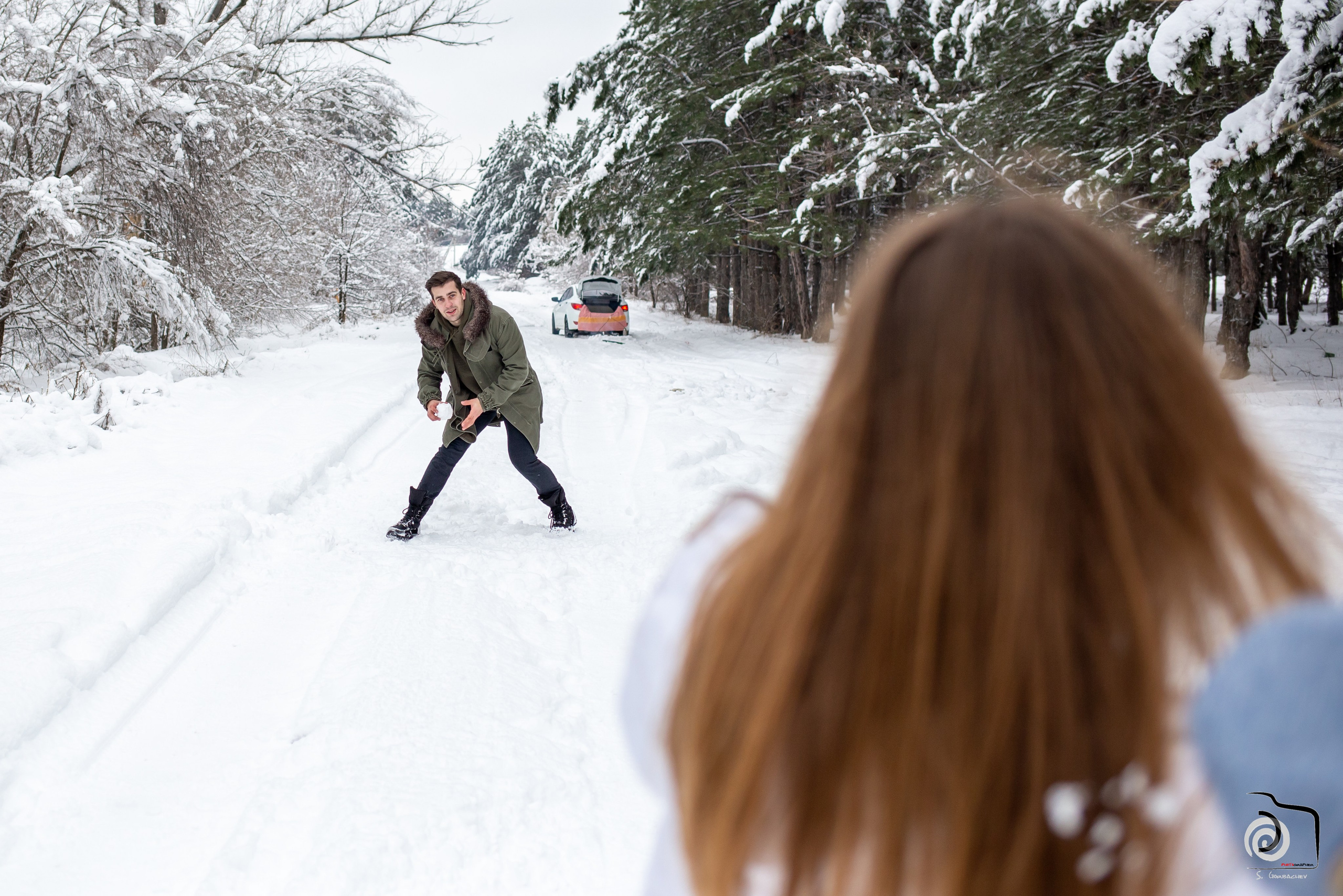 Зима.Снежки. Фотограф Сергей Горбачёв