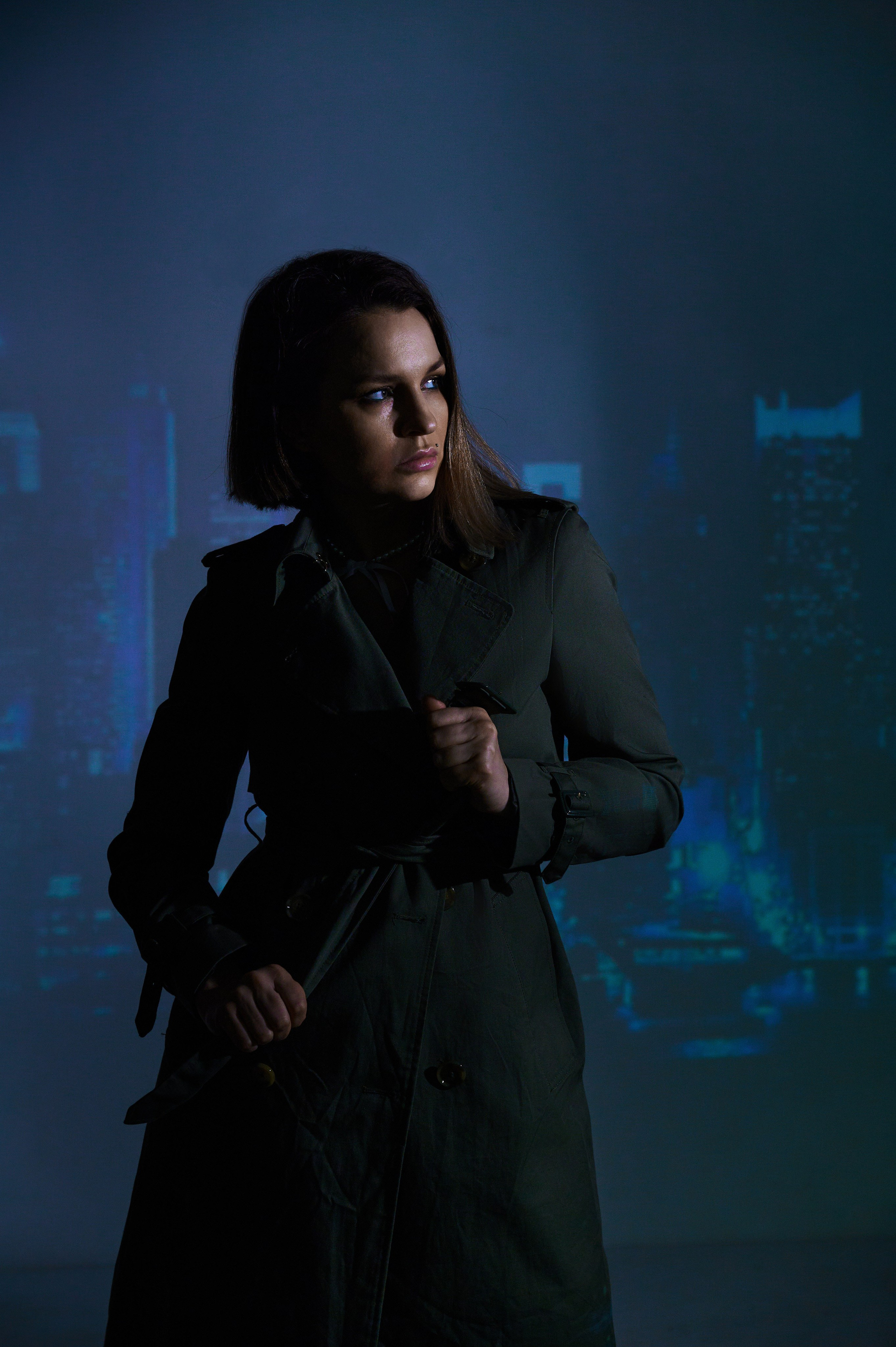 Фотосессия Ксении с проектором