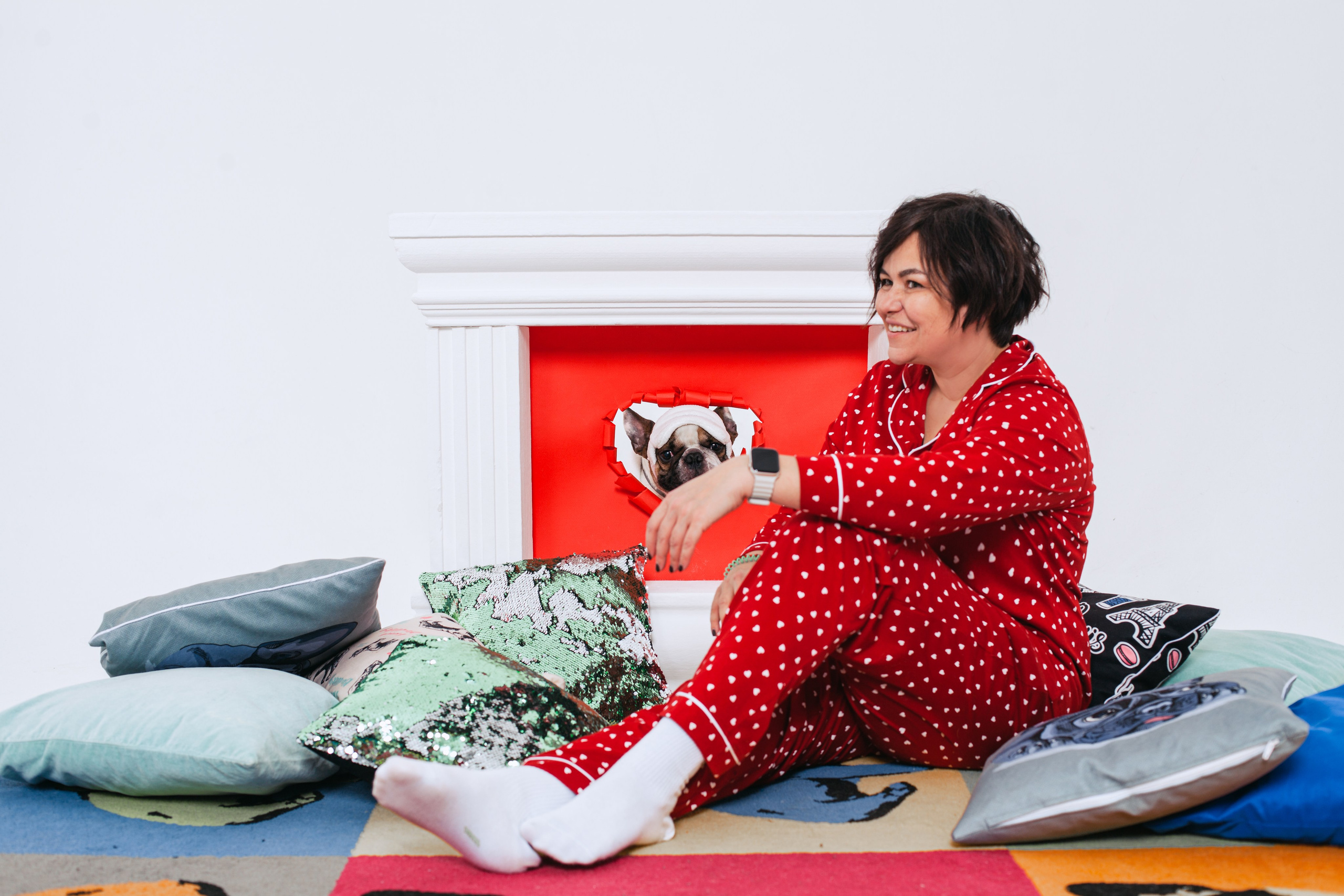 Пижамная вечеринка французских бульдогов и их хозяев. Фотограф-анималист Татьяна Степанова