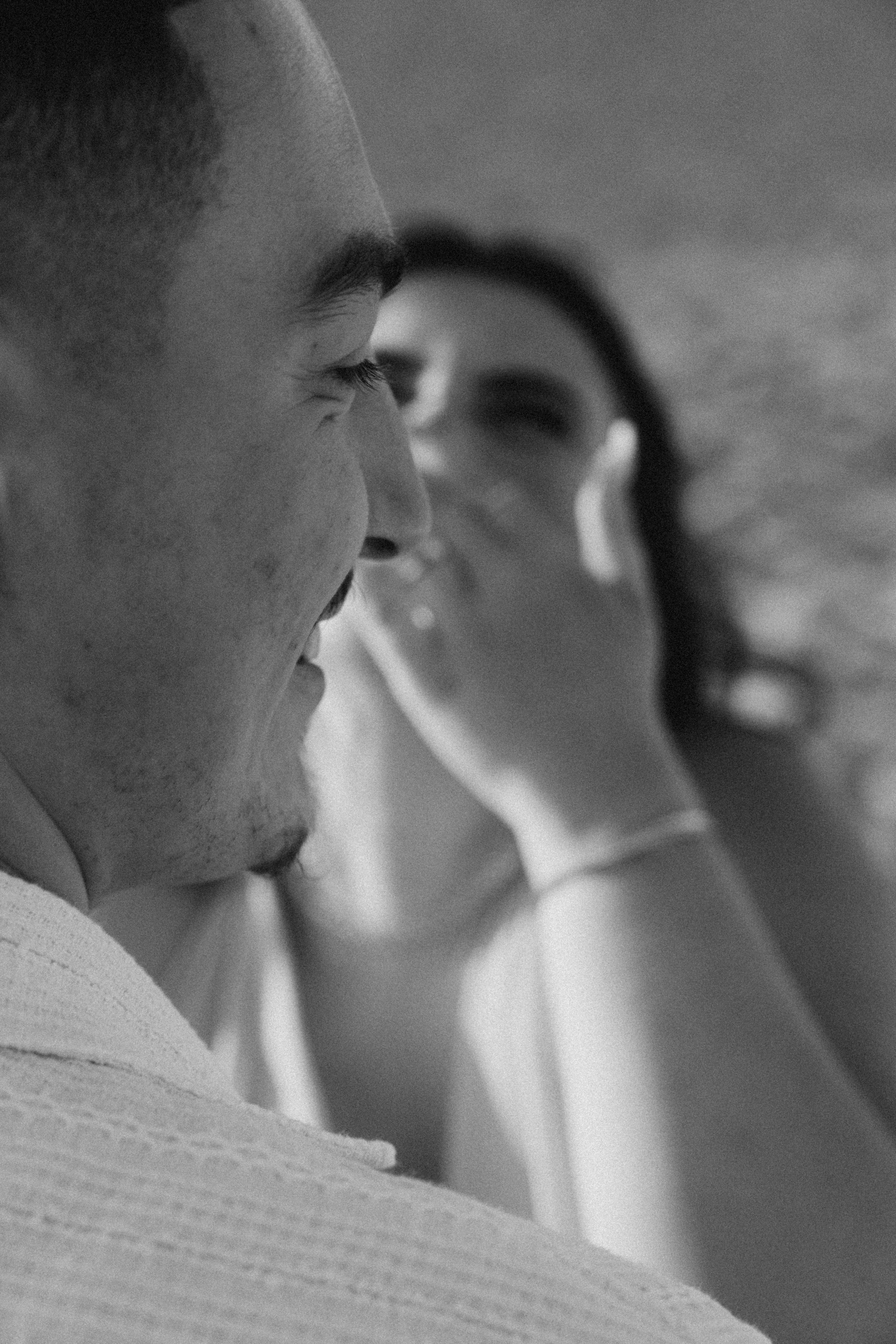 Candid photo of a surprise proposal captured from a distance