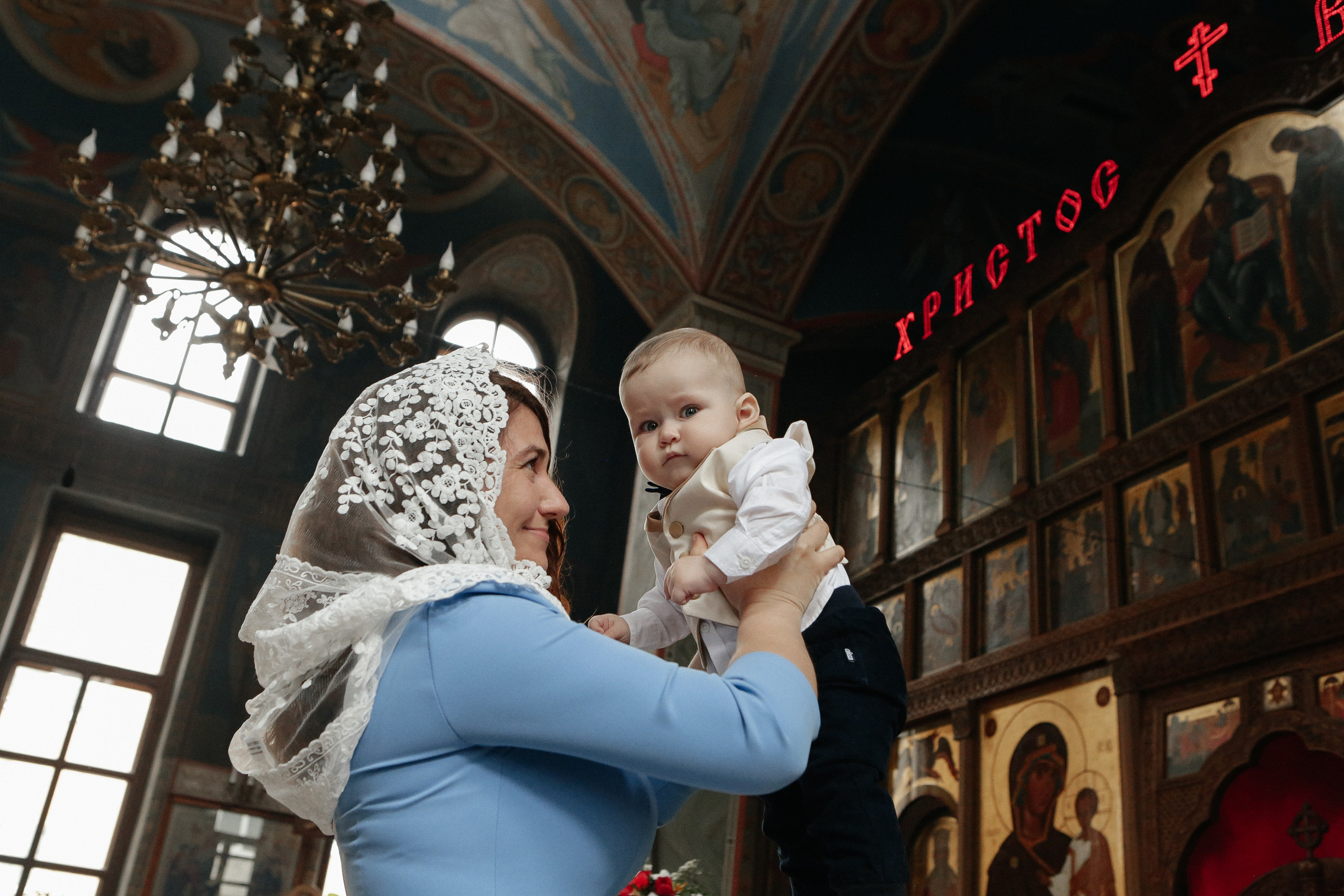 Крещение Максима. Семейный и детский фотограф в Москве Александра Мак