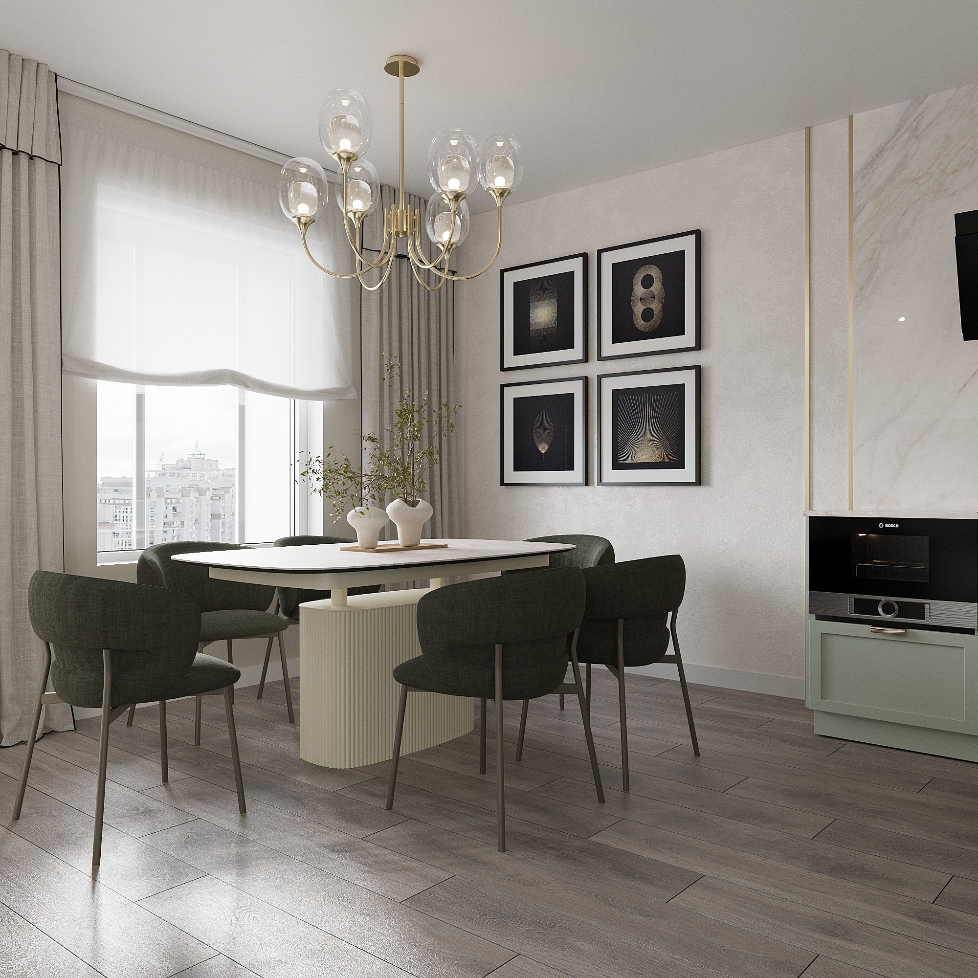 Санкт -Петербург трехкомнатная квартира. Kich.design