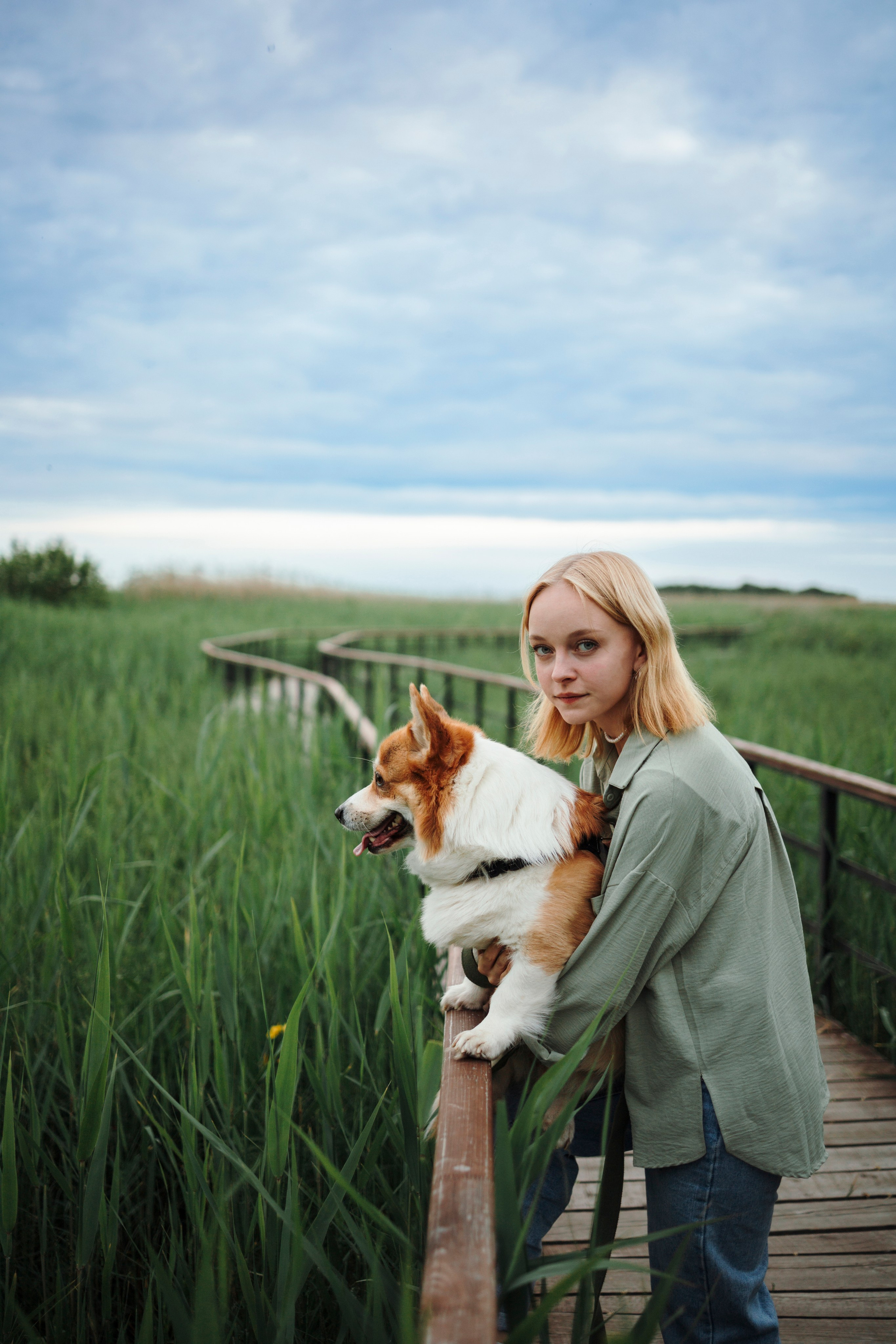 Даша и корги Рудик. Фотограф-анималист в Санкт-Петеребурге Титова Алиса