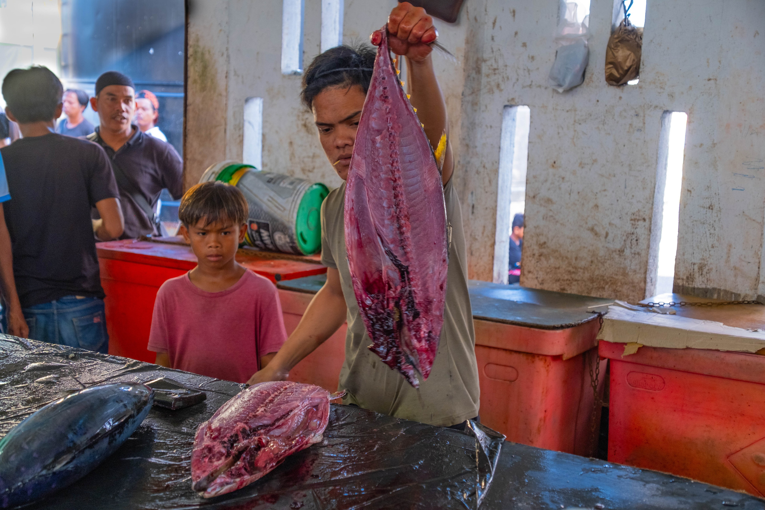 Остров Борнео, город Семпорна. Причал и рынок. Фотографии из путешествий