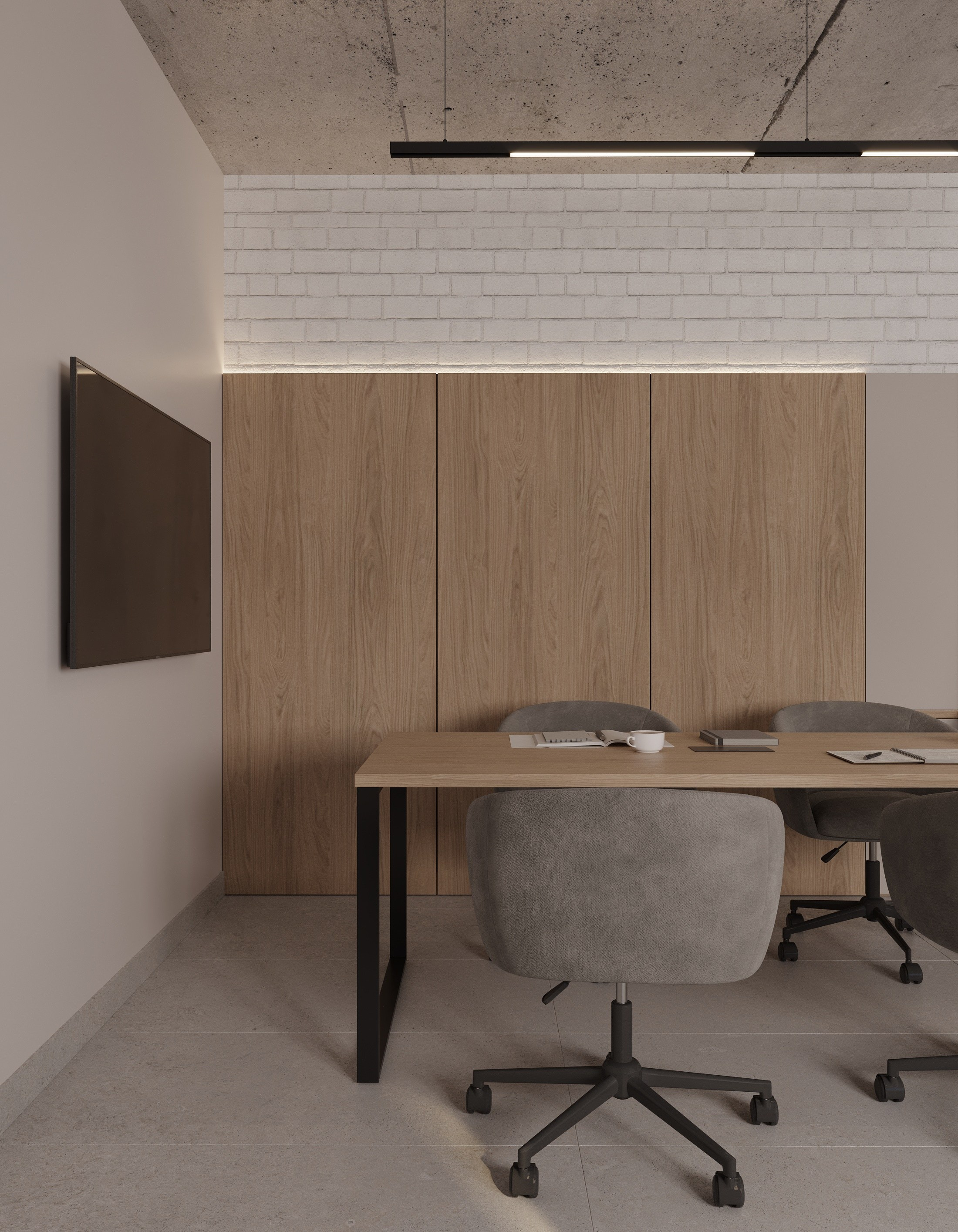 Офис компании «Мединвест». Дизайн интерьера, 3D-визуализация Владивосток