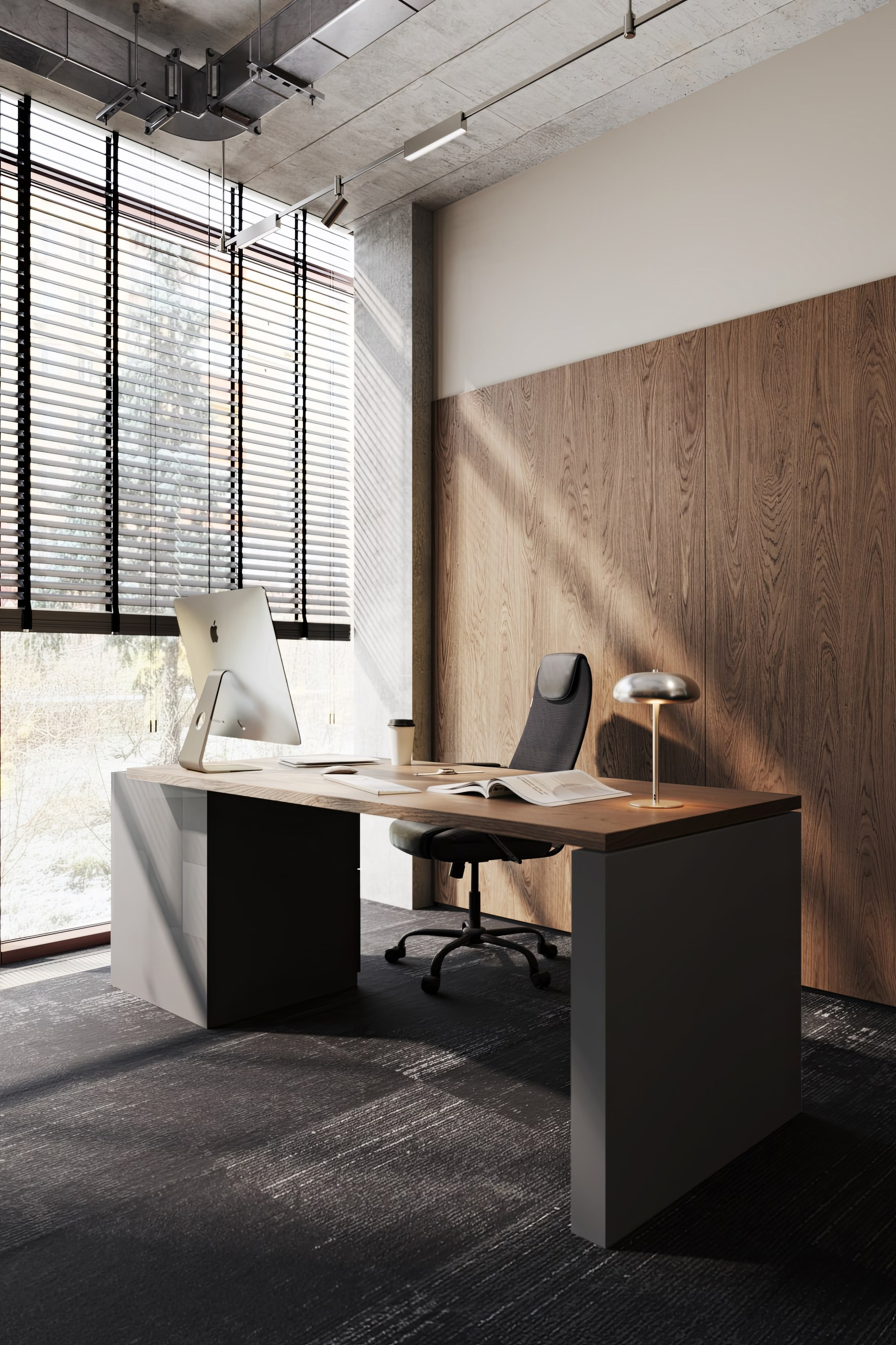 Brut office. Residential and commercial interior visualizer Anton Barantsev
