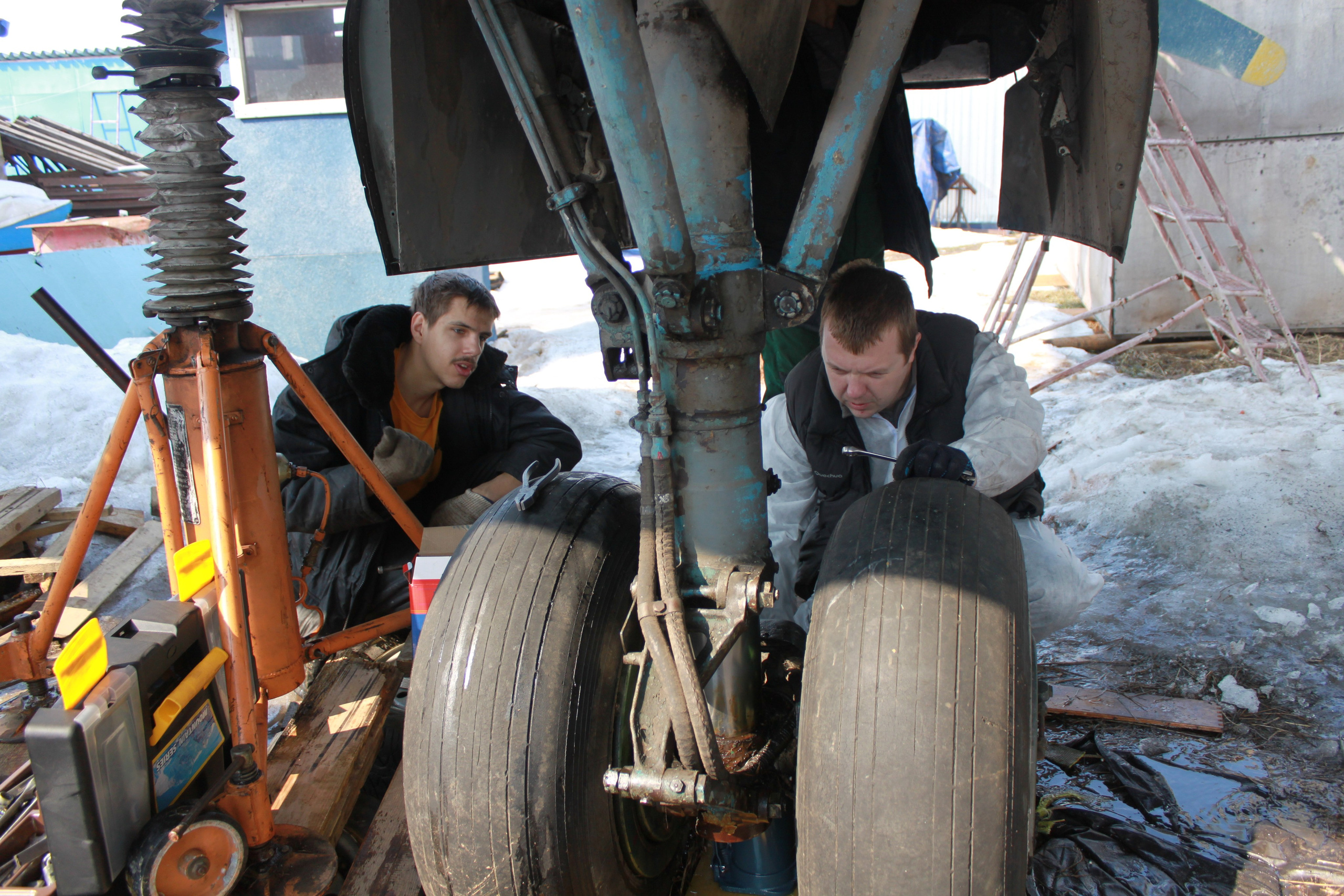 Ил-14Т «Голубая Мечта» работы в Тушино (2011 г.). Фотоальбом показывающий увлекательный мир авиации и мир медведей Андрея Иванова