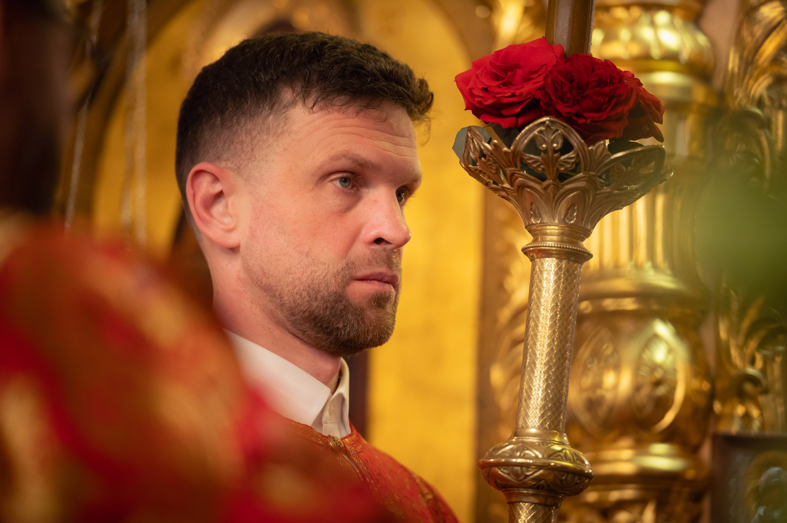 Богородский храм. Пасха. Полунощница, Божественная литургия. Антон и Татьяна Денисенко — В храме