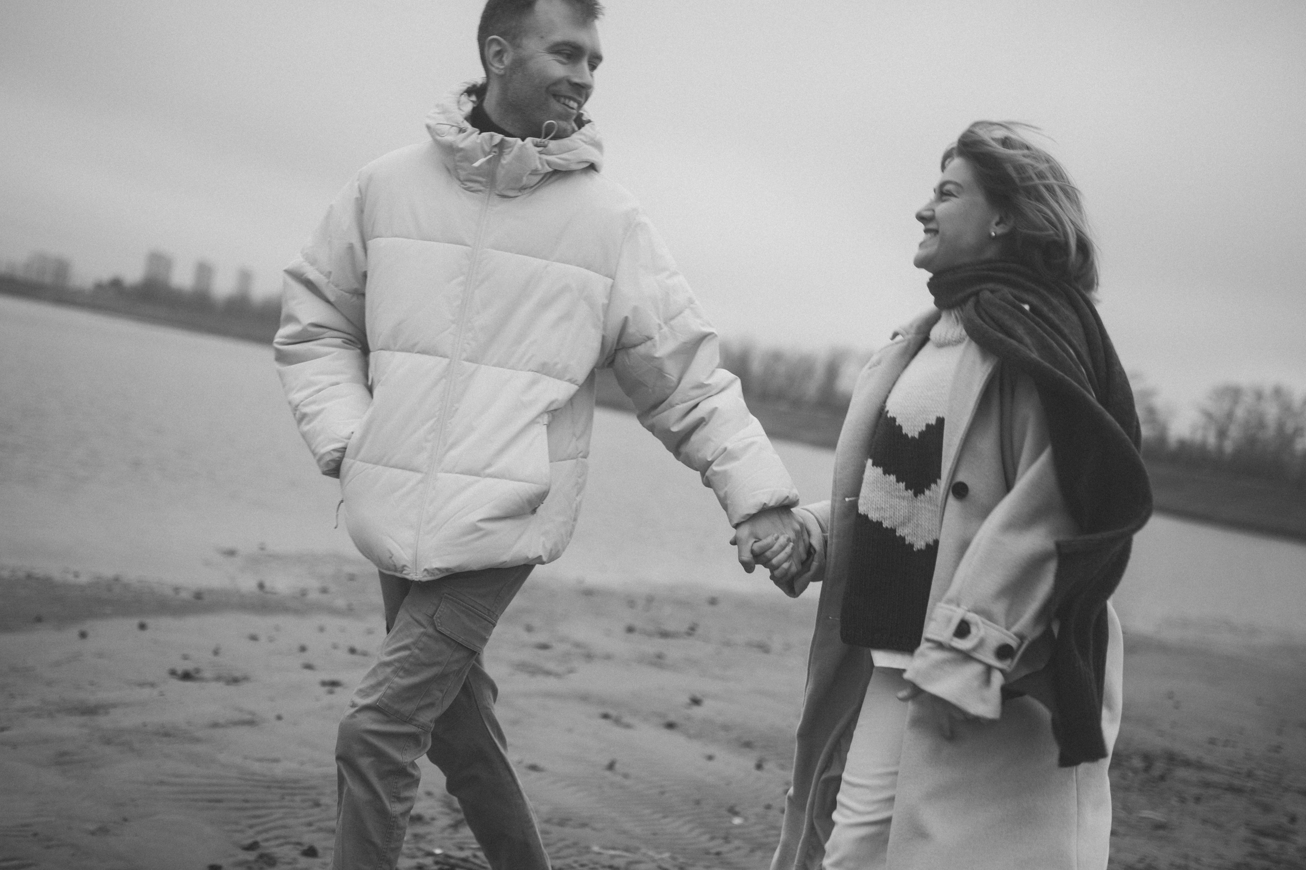 Осенний пляж. Свадебный фотограф Казань