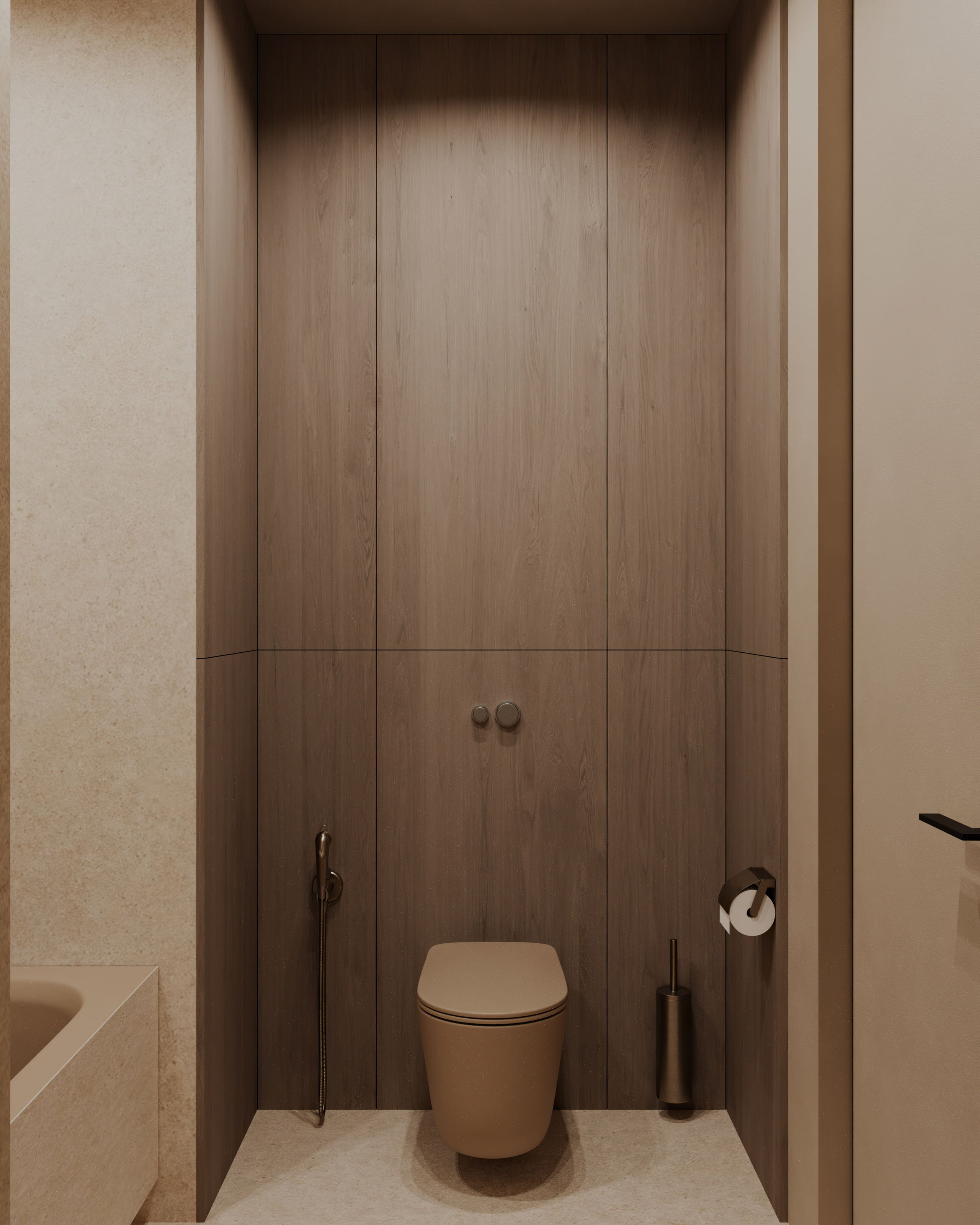 Санузел при кабинете. Визуализатор Векшина Елена