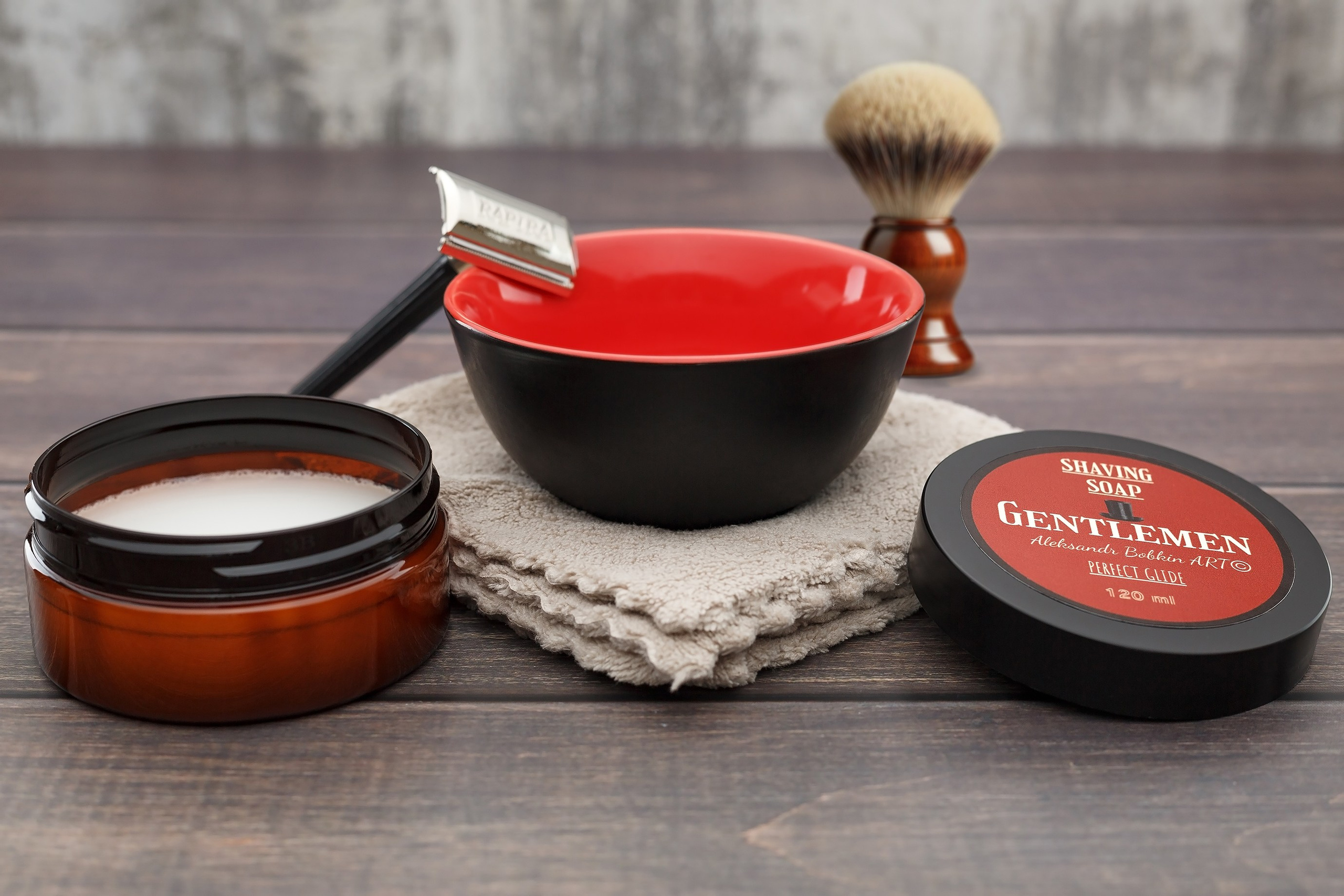 Профессиональное предметное имиджевое фото мыла для бритья