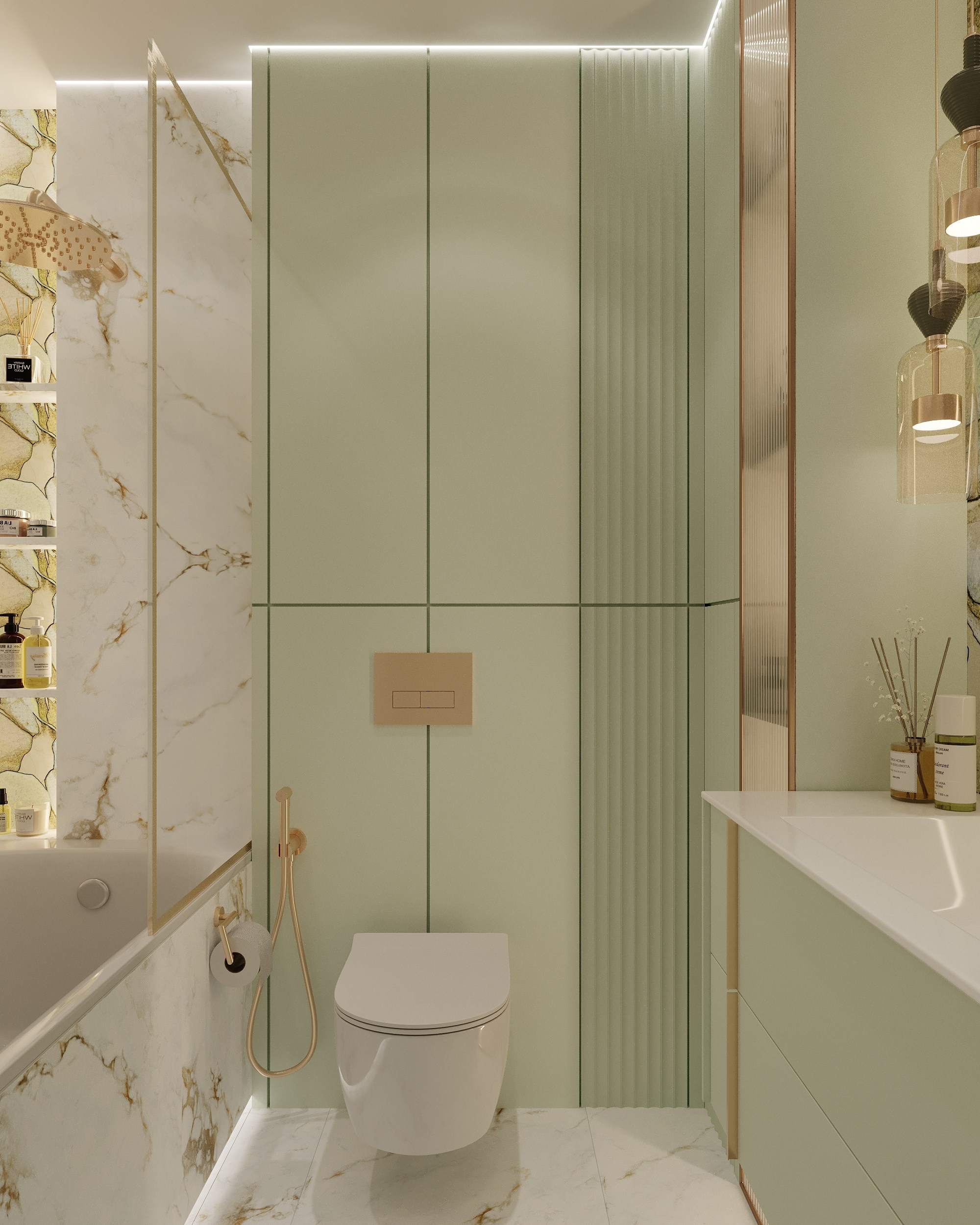 Квартира (санузел+детская комната). Королёва Анастасия | 3D визуализатор