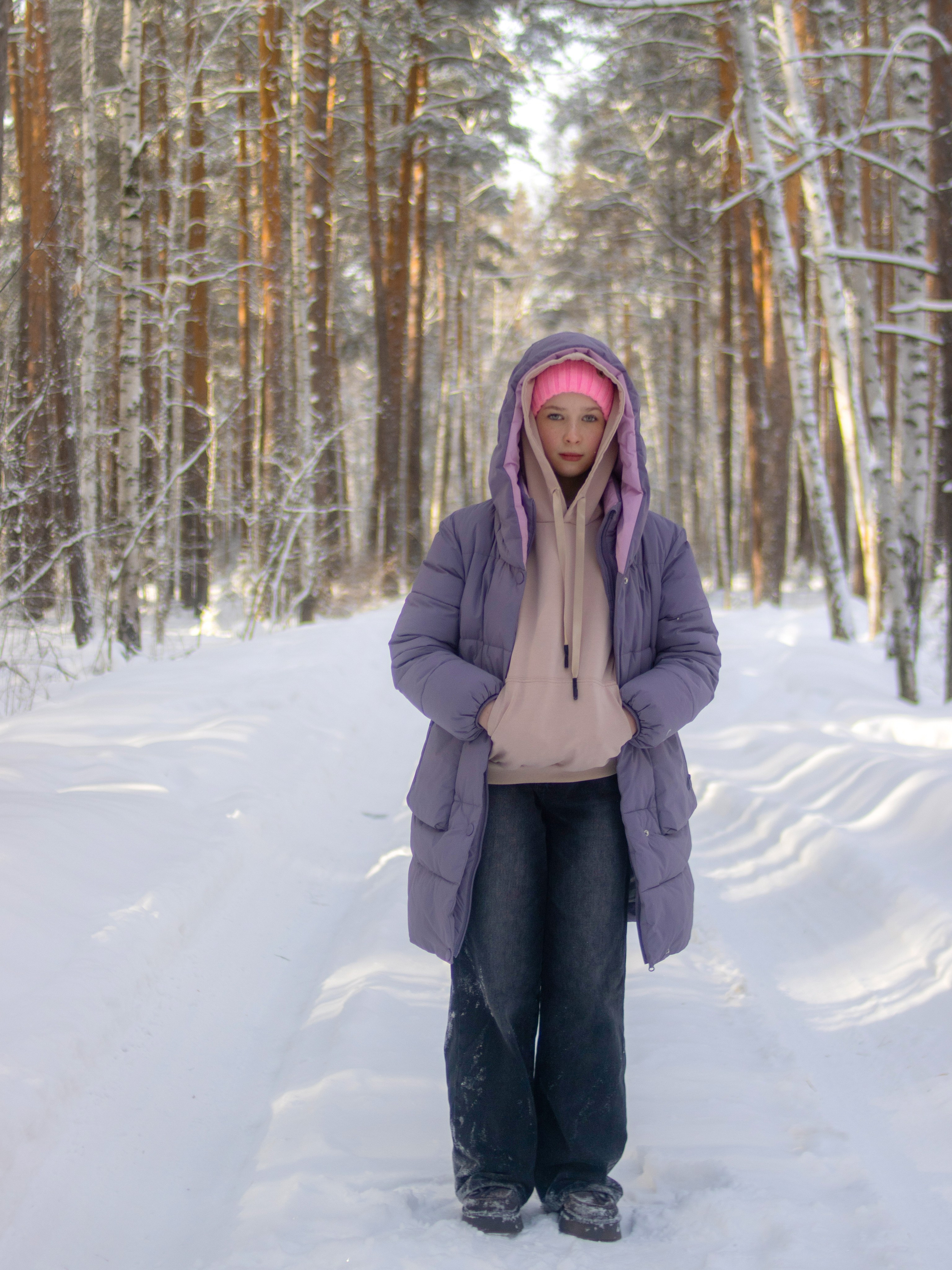 Диана в зимнем лесу. Семейный и детский фотограф в Екатеринбурге