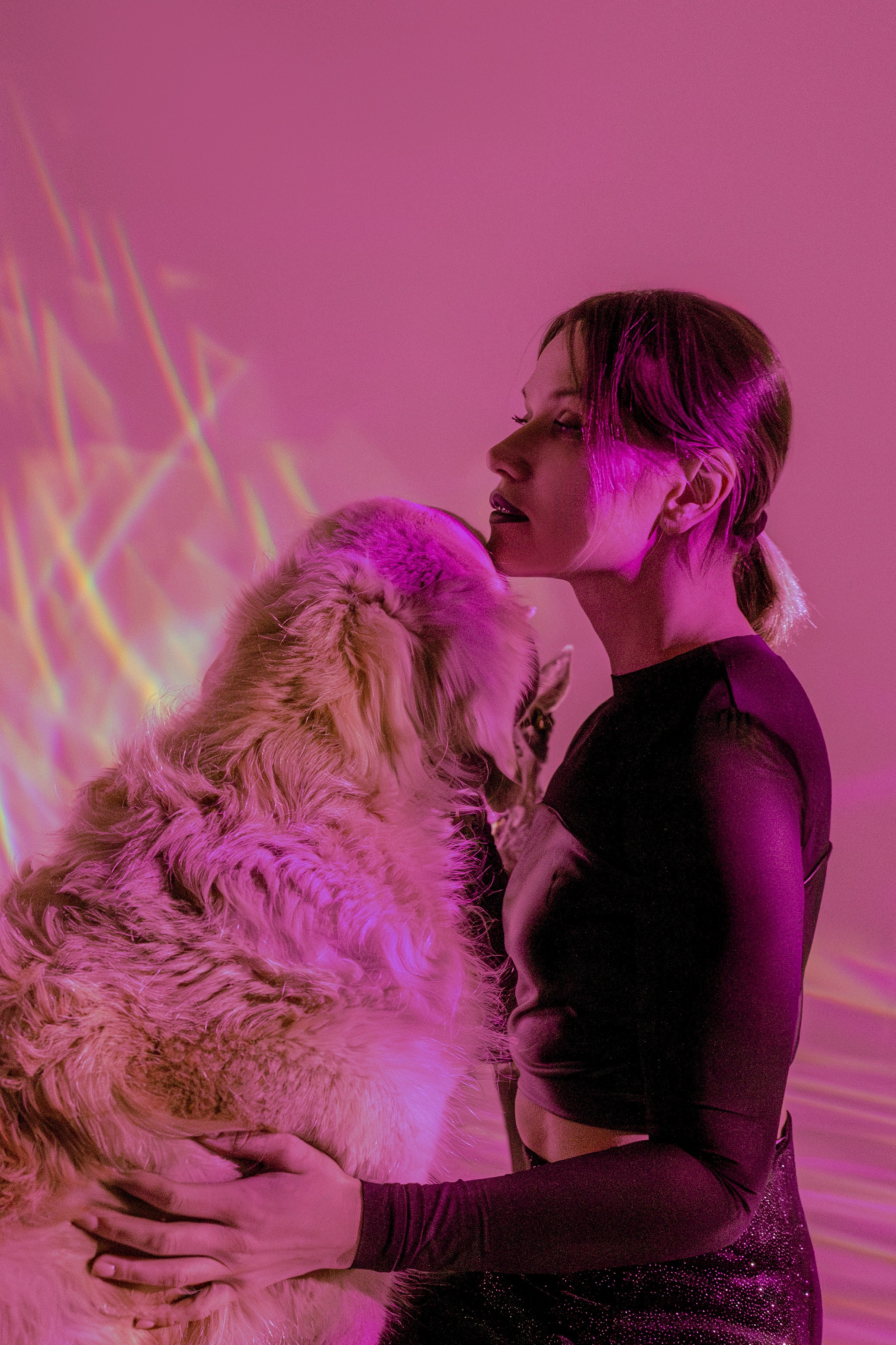 Съемка в студии с собакой. Анастасия Белаш