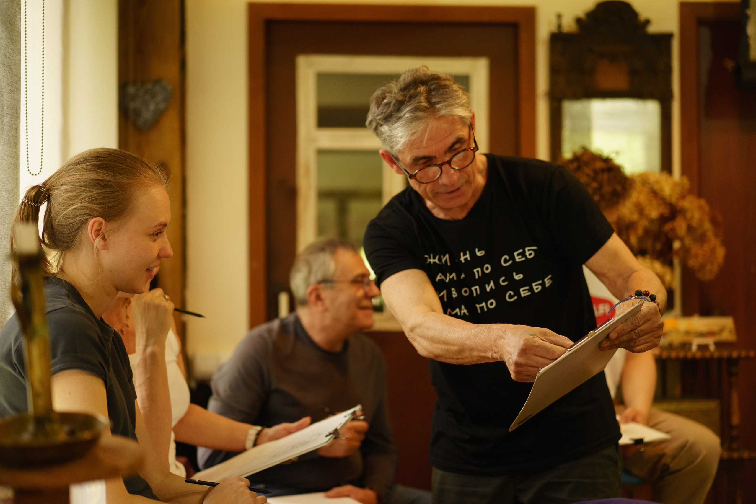 мастер-класс художника Ильи Даньшина в мастерской Бёхово. фотограф Лиза Фирстова