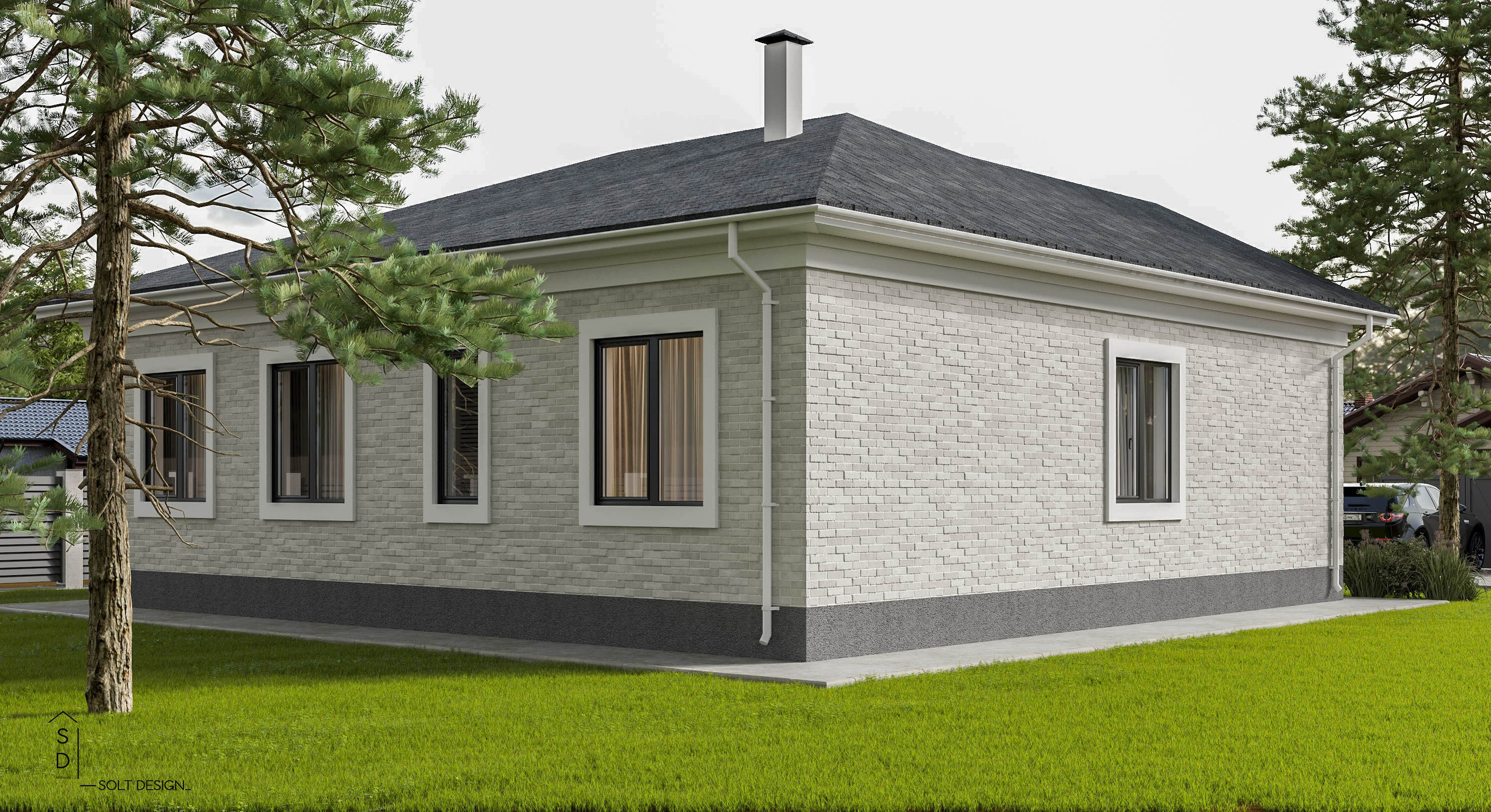 Проект одноэтажного дома. Das House