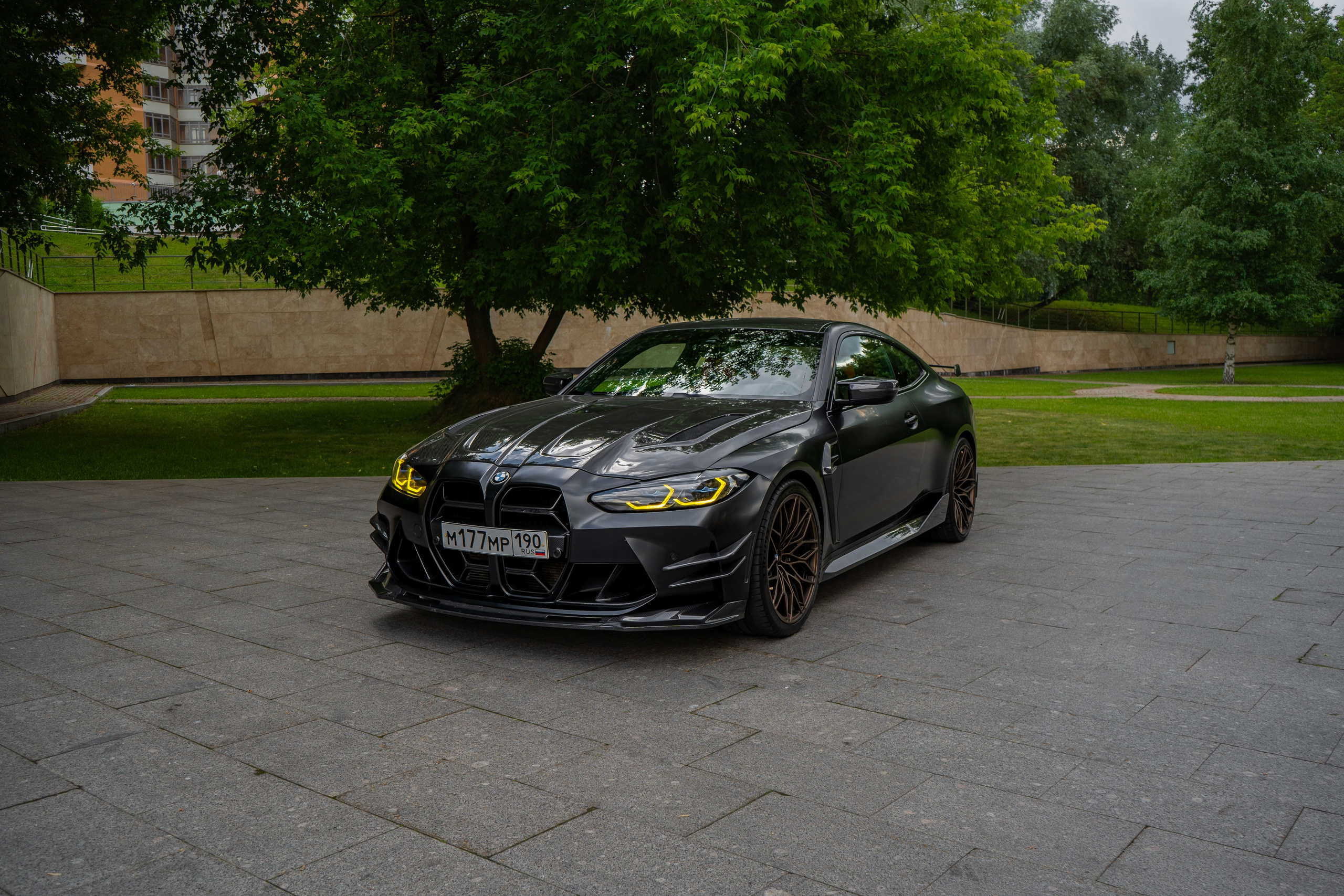 BMW M4 (Black matte). Автомобильный фотограф Ногинск Денис Городок