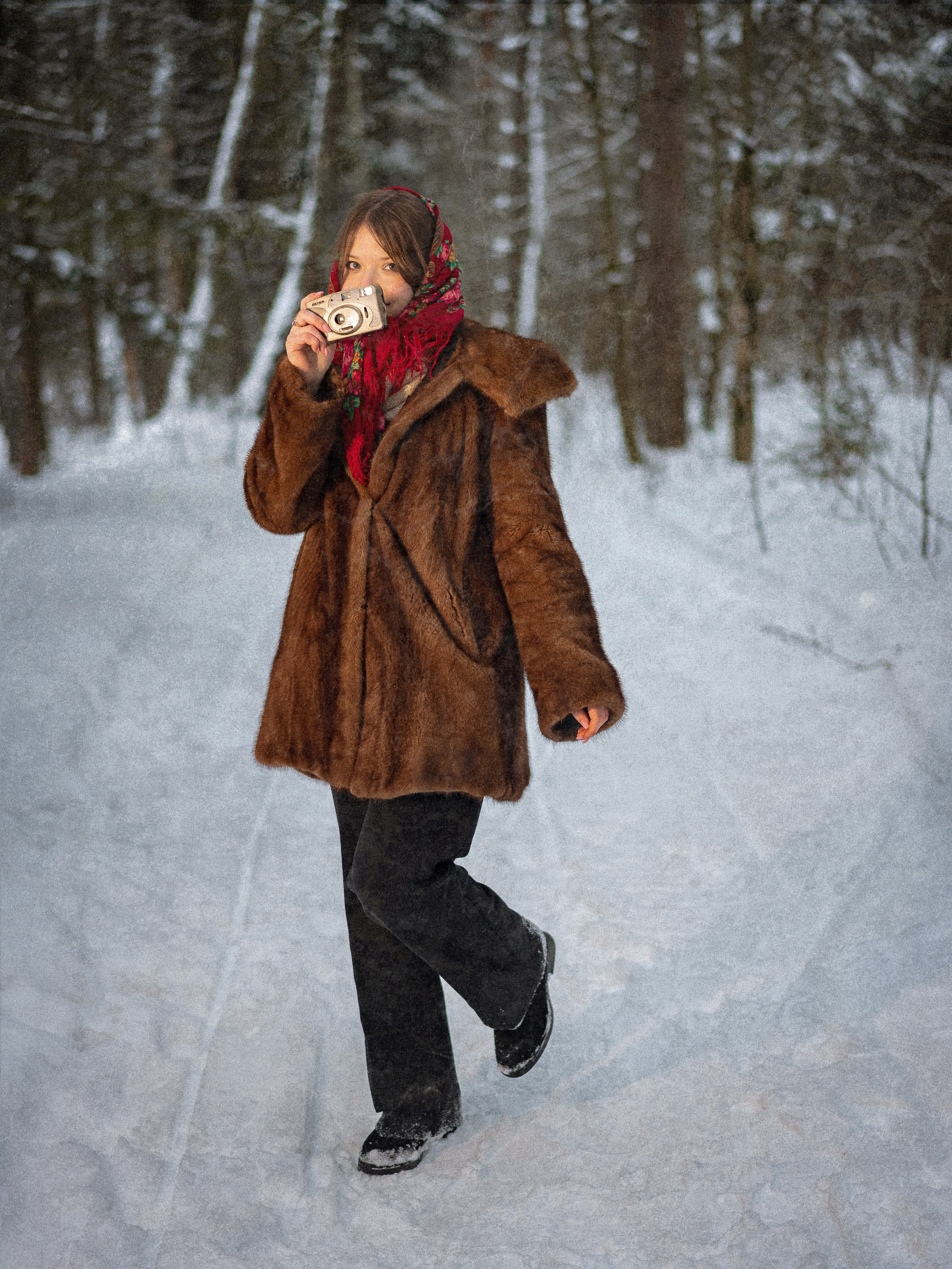 Ольга — фотосессия в зимнем стиле. Фотограф Москва