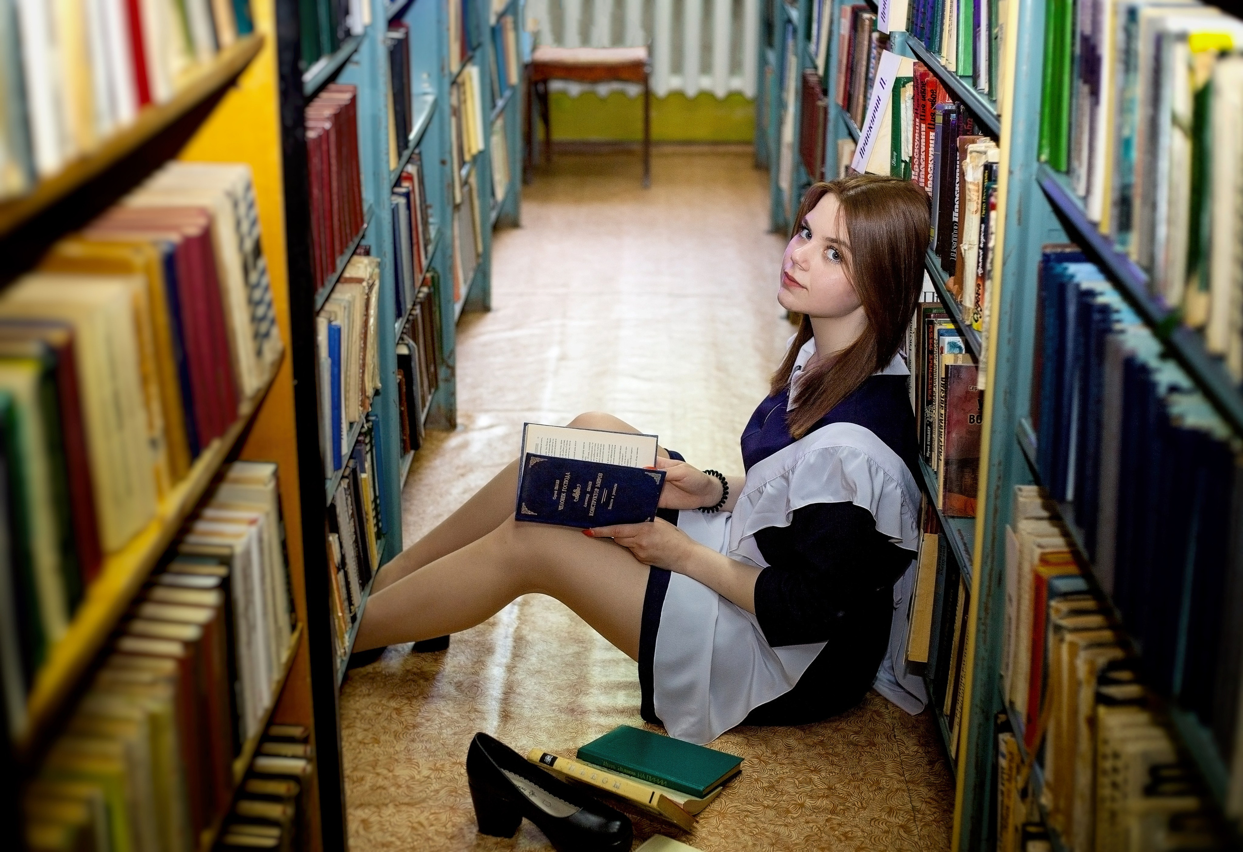 Съемка в библиотеке. Выпускные альбомы Воронеж от Веры Соколовой