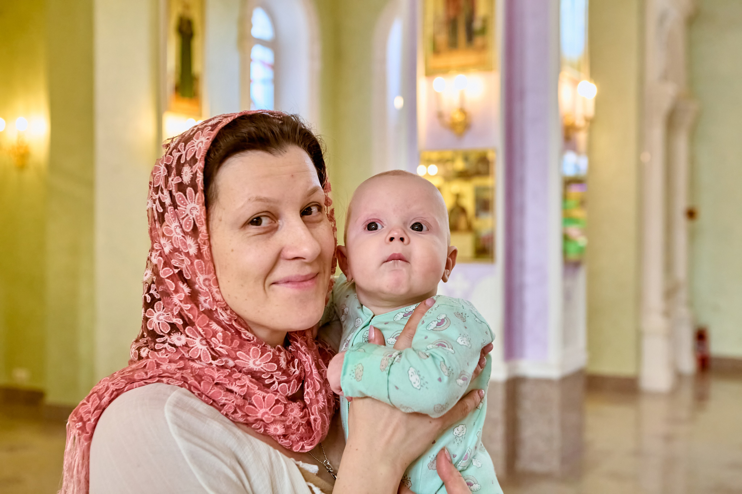 С любимой мамой православный портретный фотограф Николай Голованов.