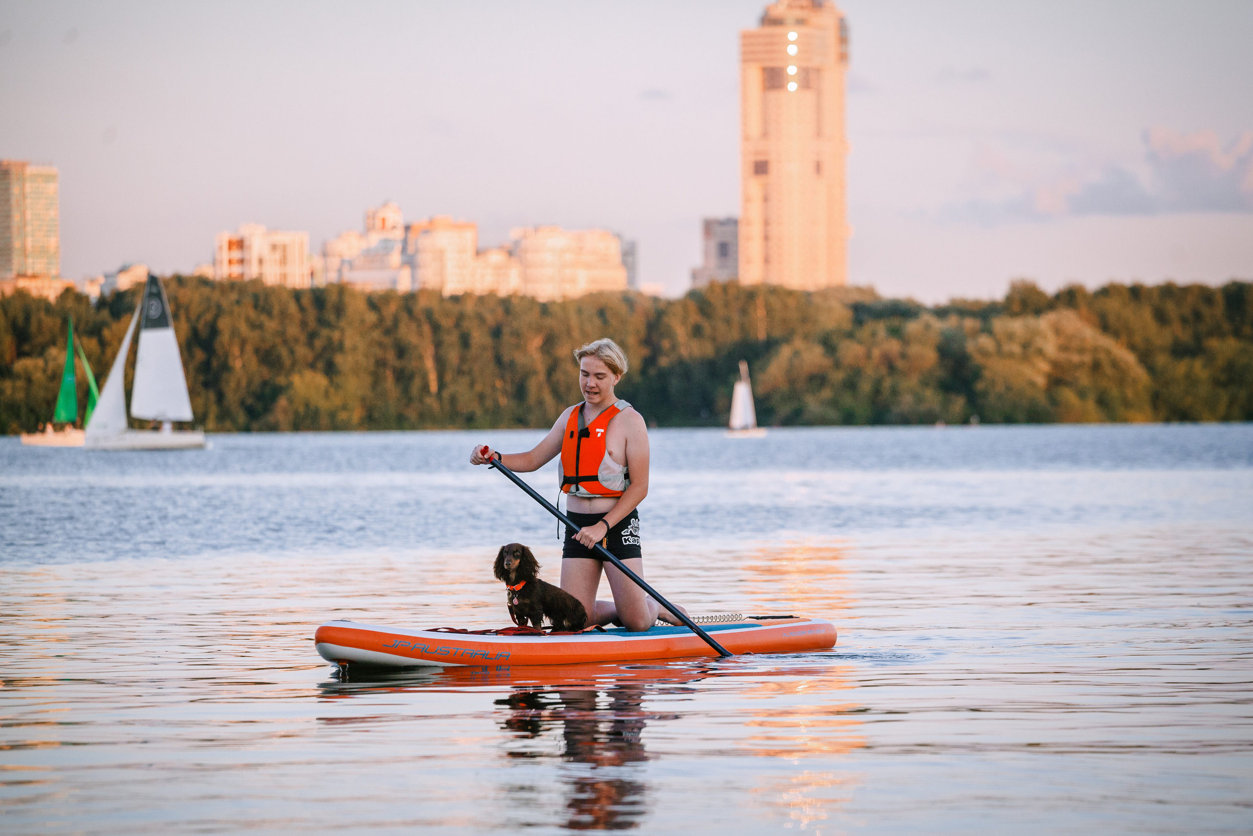 Света и Егор на сапах. Фотограф-анималист Татьяна Степанова