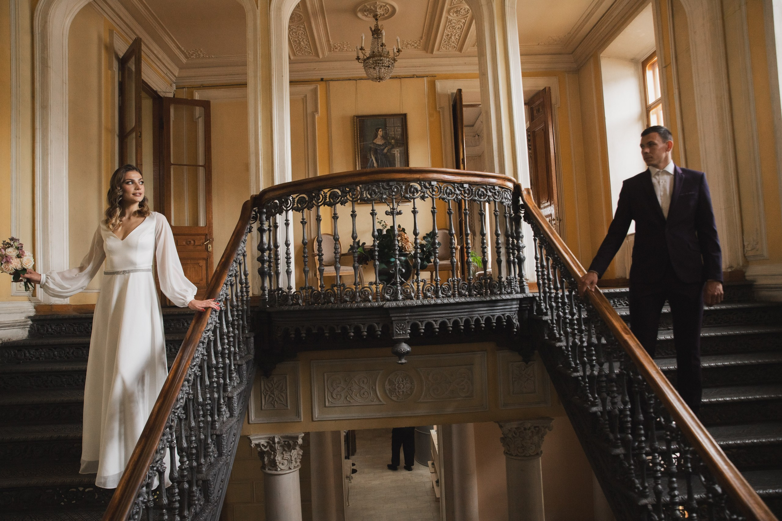Свадебная съемка в Пушкинской читальне. Свадебный и портретный фотограф в Москве Мария Кравченко
