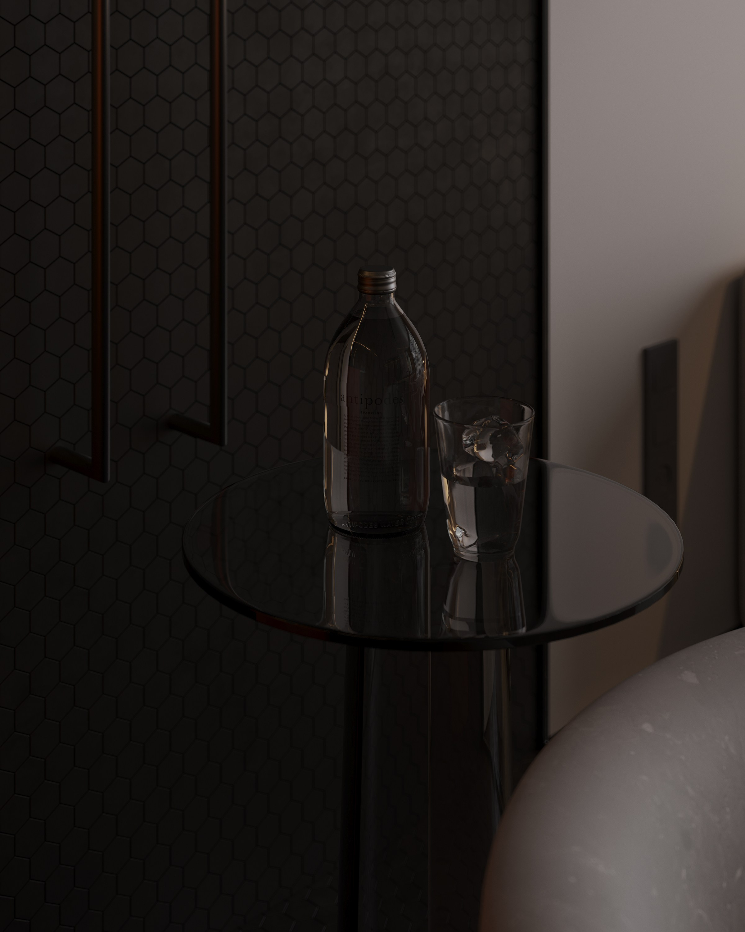 Мастер-спальня с видовым балконом. 3D визуализатор