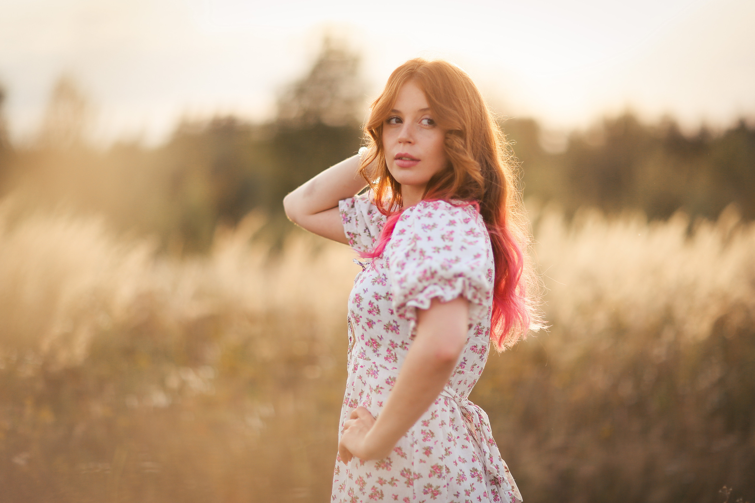 Надя, фотосессия на природе. Фотограф Десногорск Михаил Давыдов Акварель