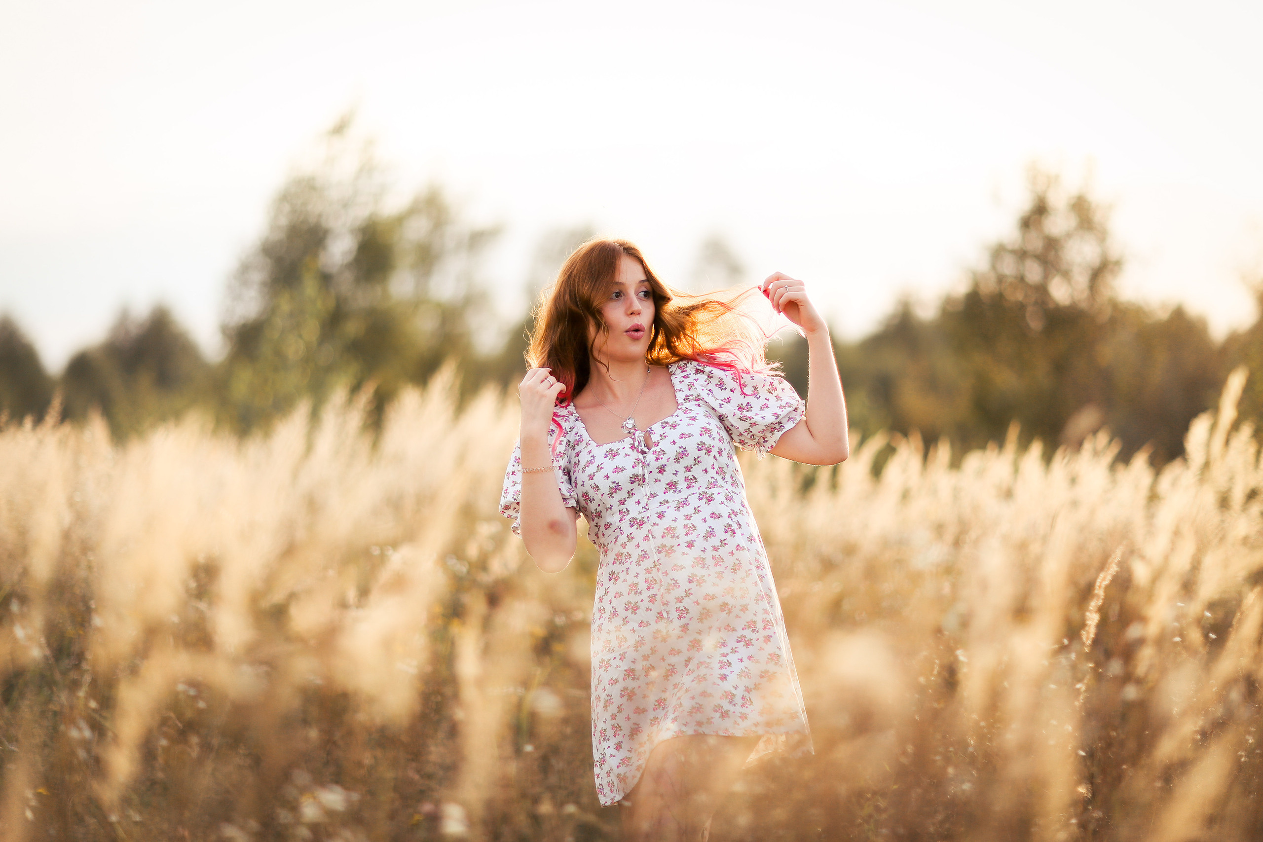 Надя, фотосессия на природе. Фотограф Десногорск Михаил Давыдов Акварель