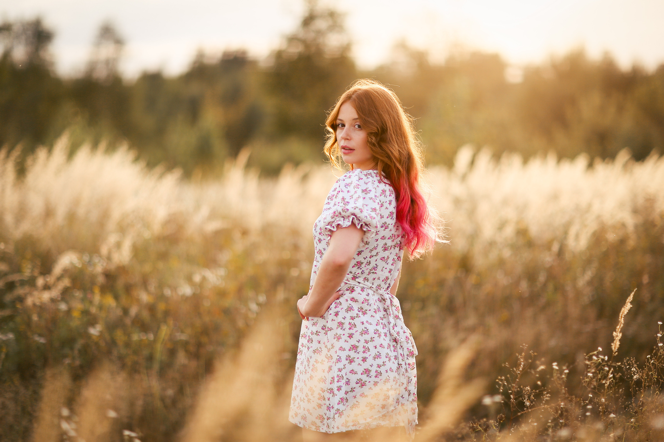 Надя, фотосессия на природе. Фотограф Десногорск Михаил Давыдов Акварель